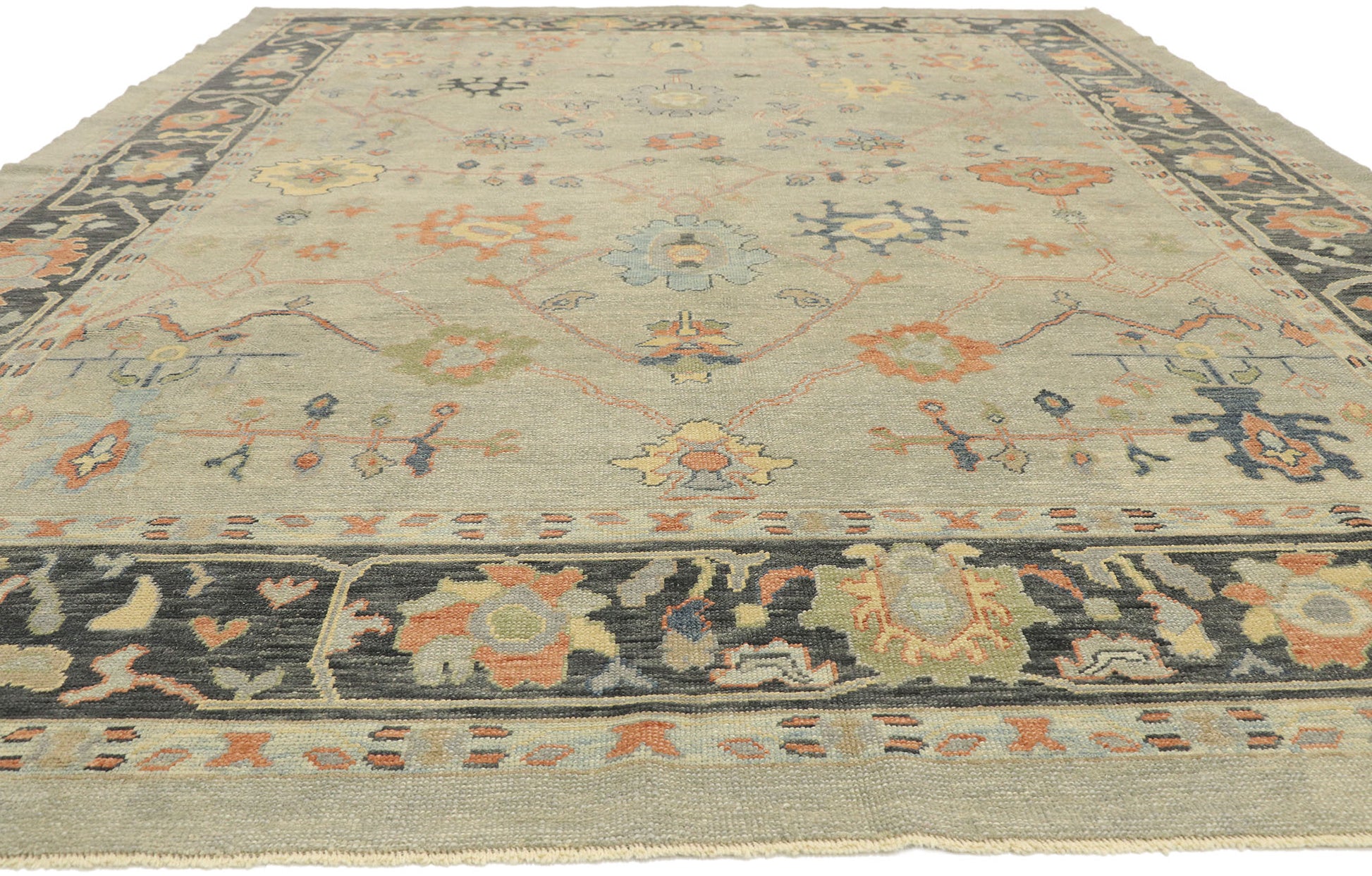 10 x 14 Contemporary Turkish Oushak Rug 52883
