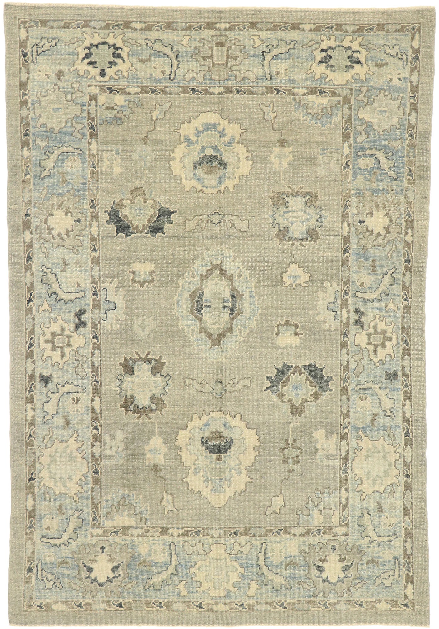 6 x 9 Modern Turkish Oushak Rug 52885
