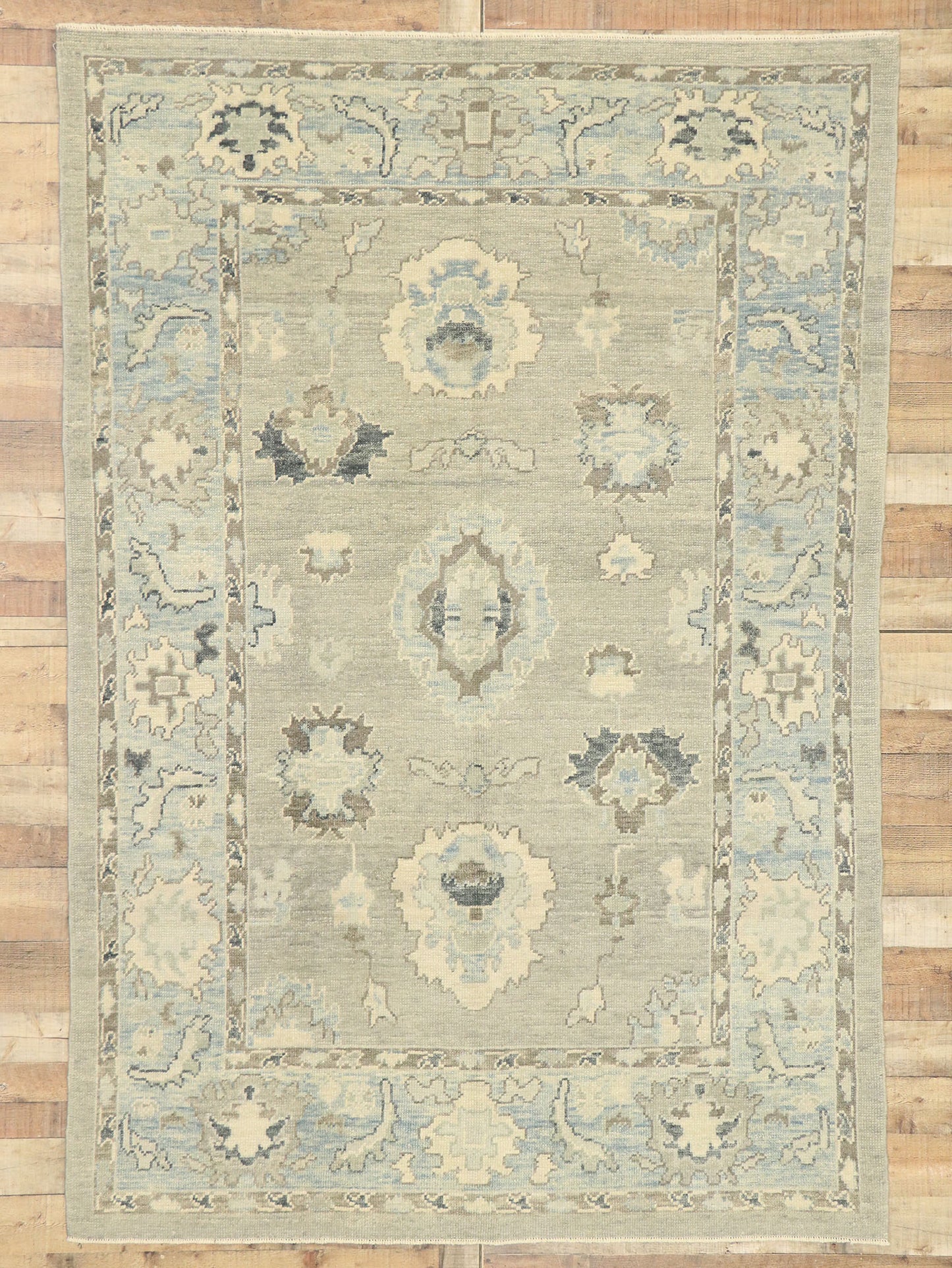 6 x 9 Modern Turkish Oushak Rug 52885
