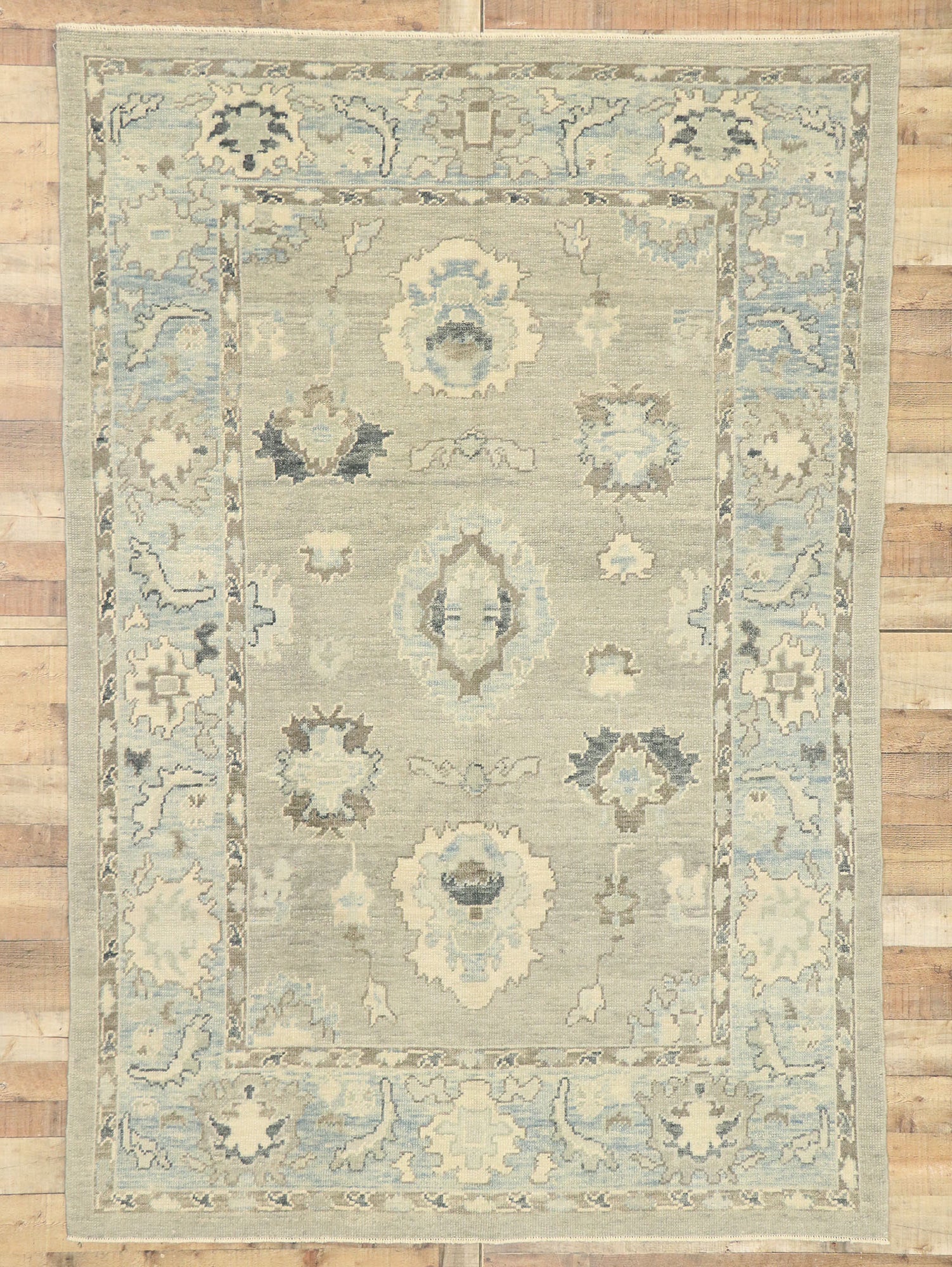 6 x 9 Modern Turkish Oushak Rug 52885