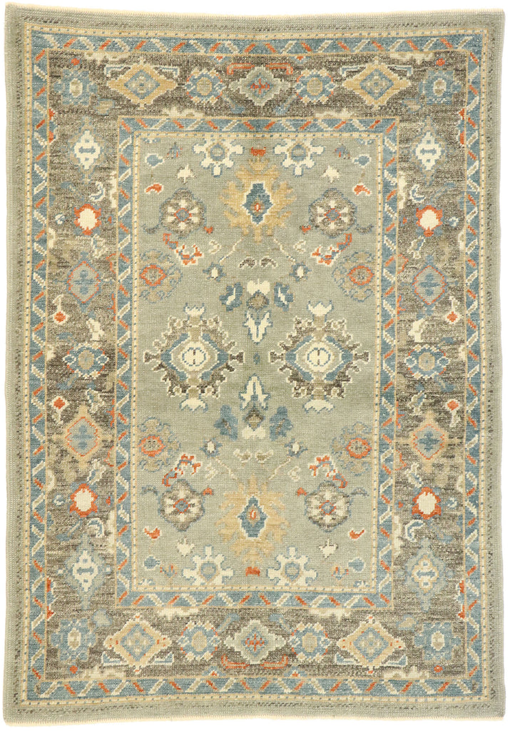 4 x 6 Modern Turkish Oushak Rug 52886