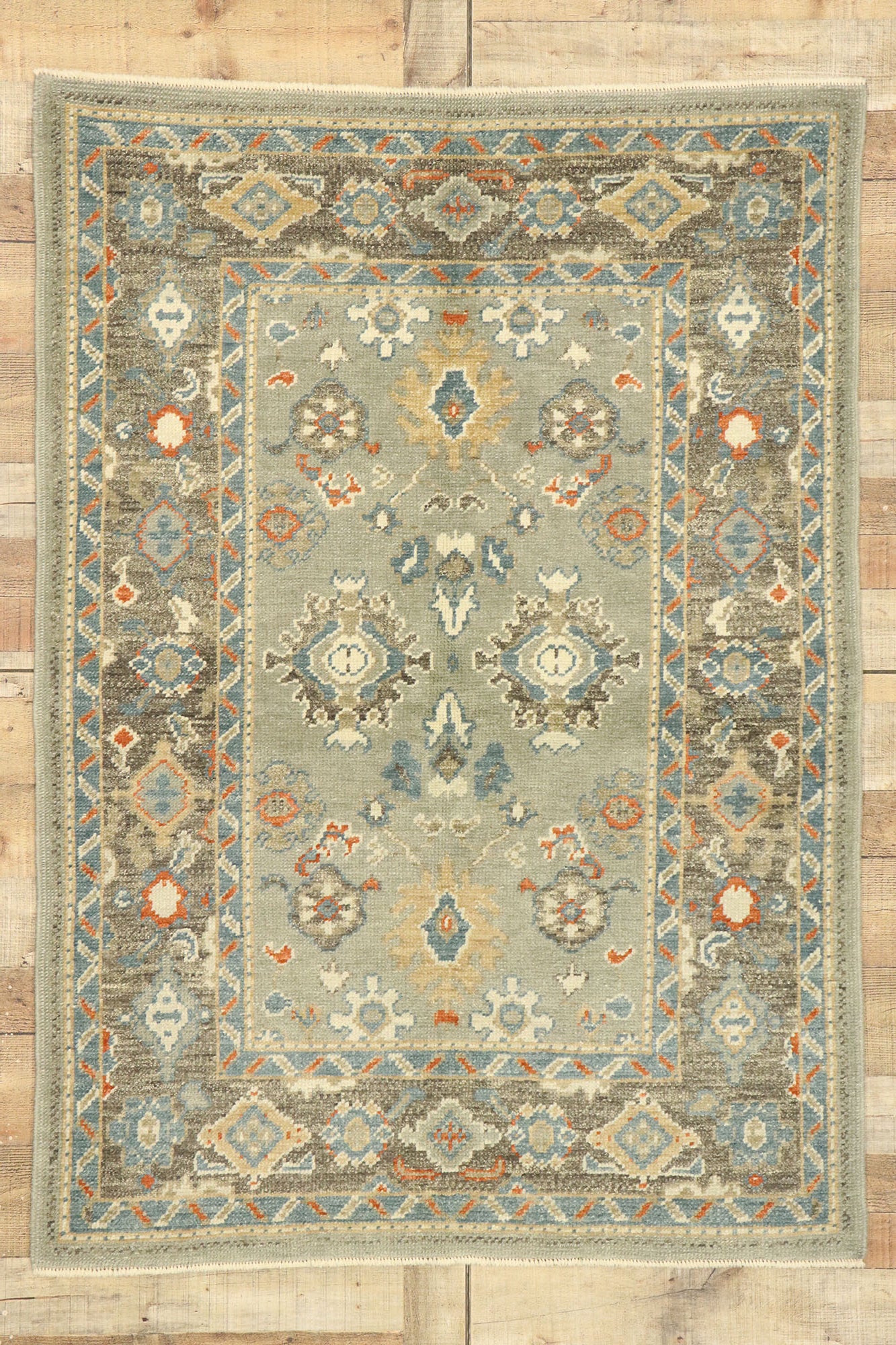 4 x 6 Modern Turkish Oushak Rug 52886