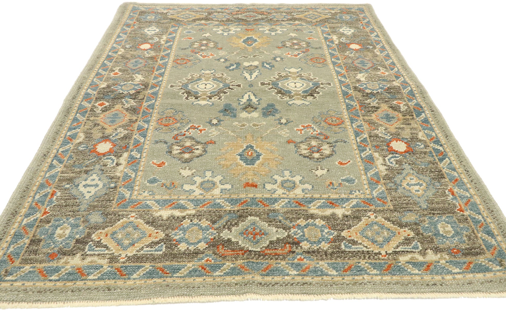 4 x 6 Modern Turkish Oushak Rug 52886