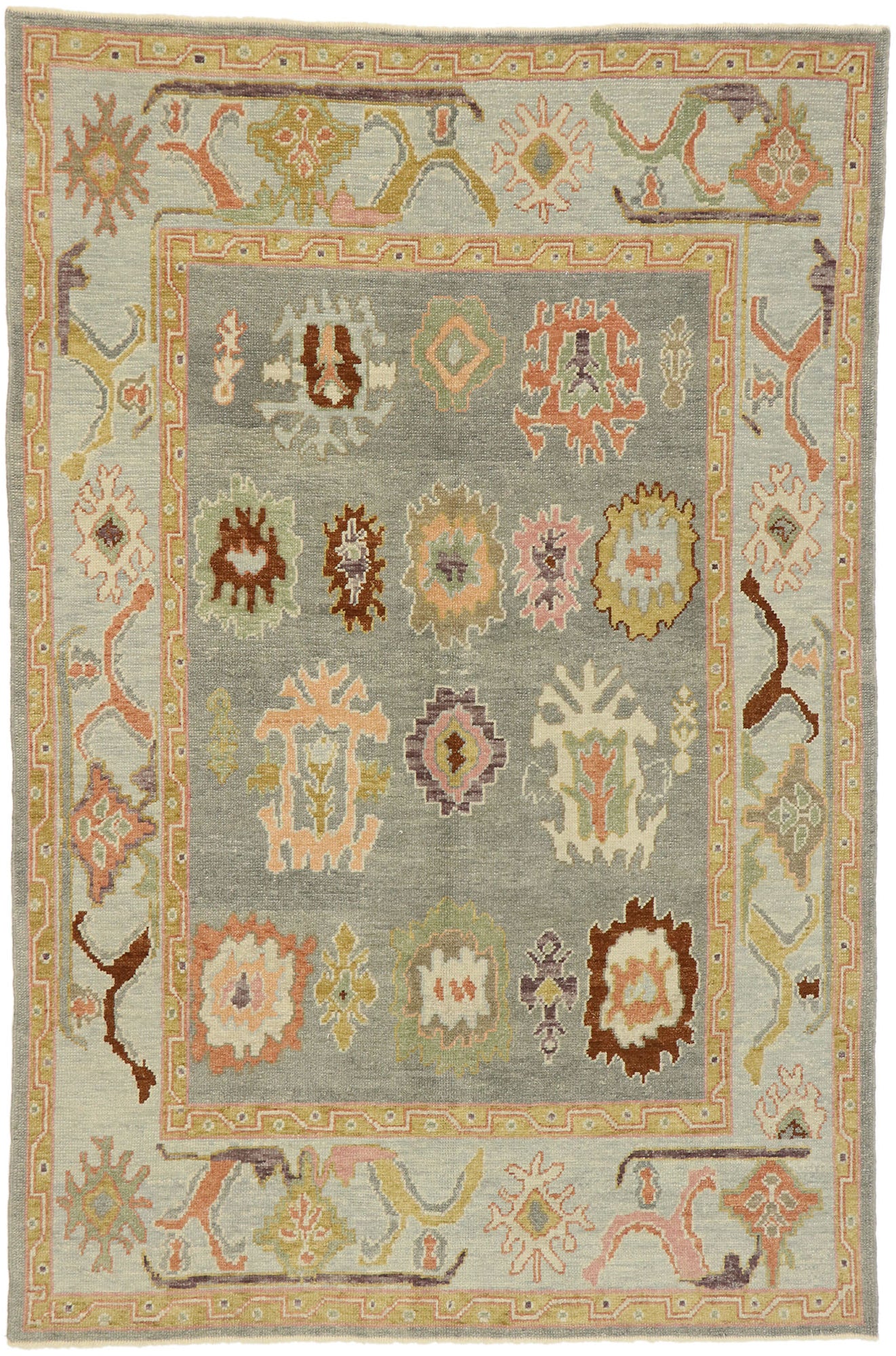 6 x 9 Contemporary Turkish Oushak Rug 52887