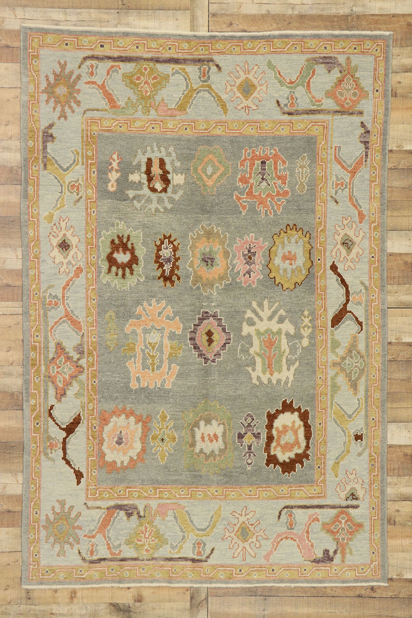 6 x 9 Contemporary Turkish Oushak Rug 52887