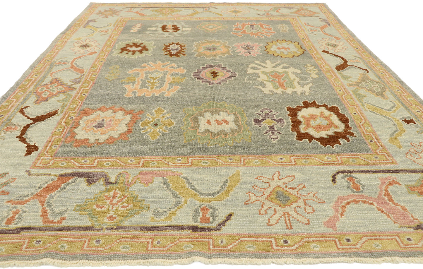 6 x 9 Contemporary Turkish Oushak Rug 52887