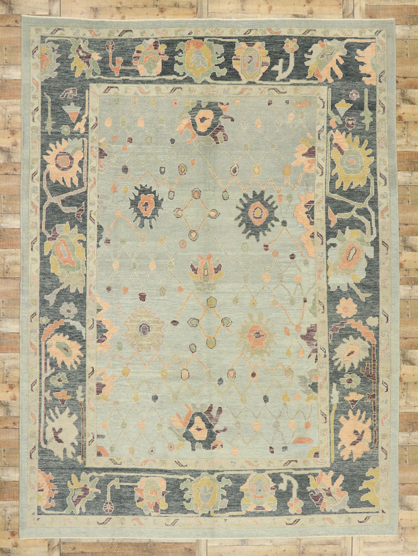 10 x 14 Contemporary Turkish Oushak Rug 52889