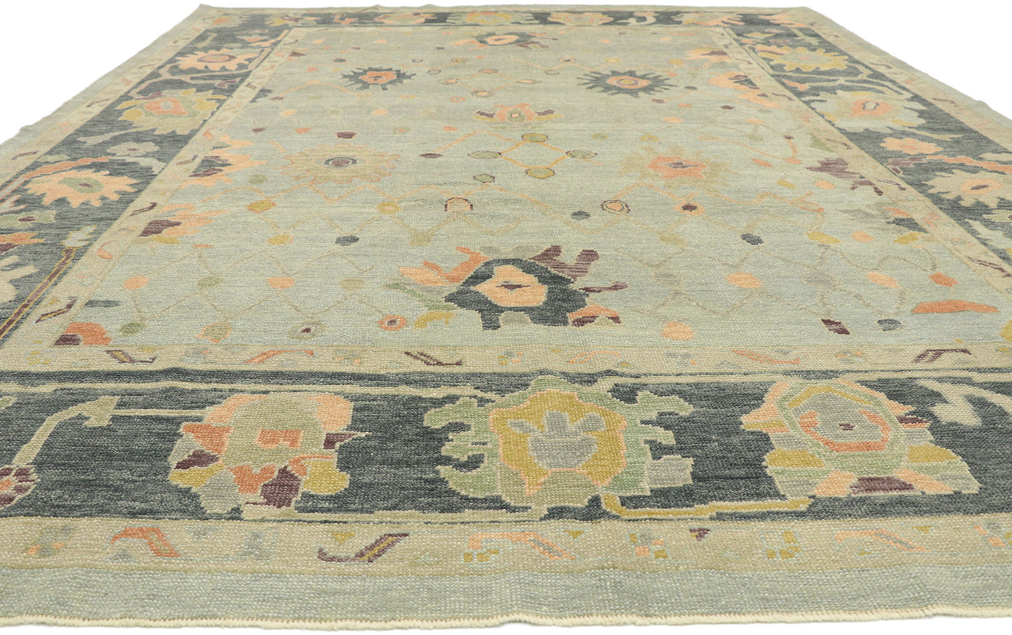 10 x 14 Contemporary Turkish Oushak Rug 52889