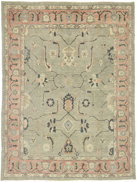 9 x 12 Contemporary Turkish Oushak Rug 52891