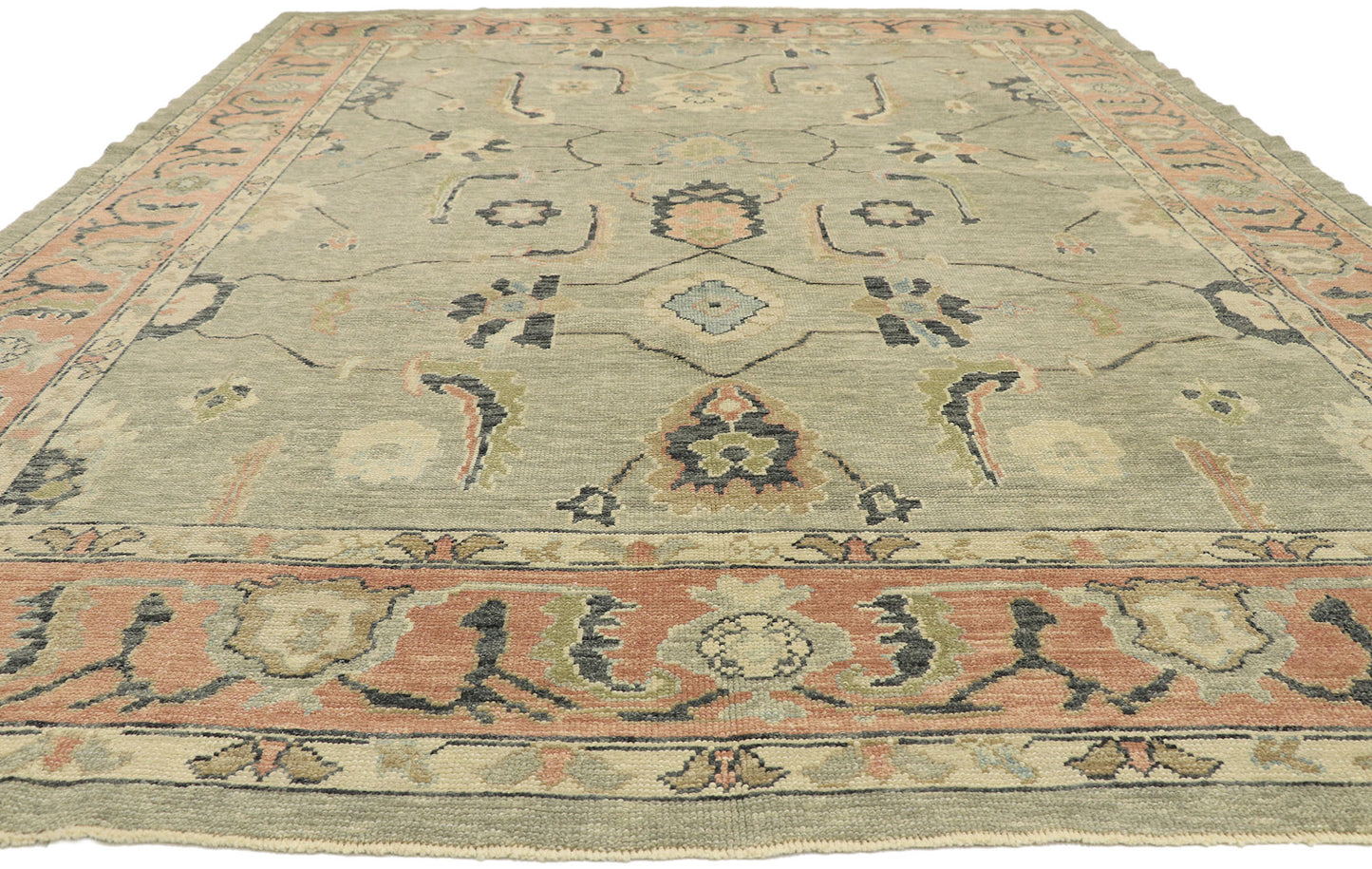 9 x 12 Contemporary Turkish Oushak Rug 52891