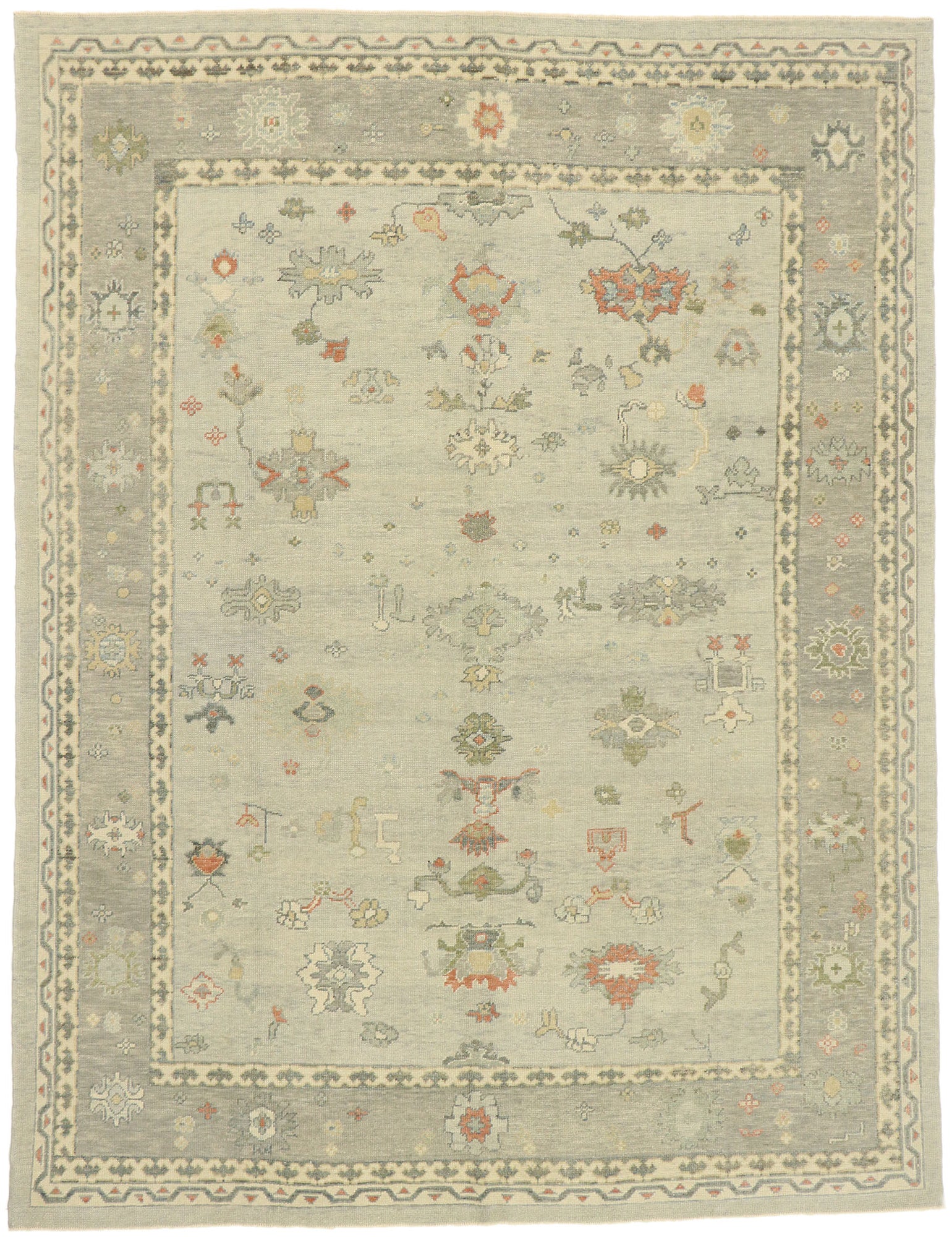 9 x 12 Contemporary Turkish Oushak Rug 52894