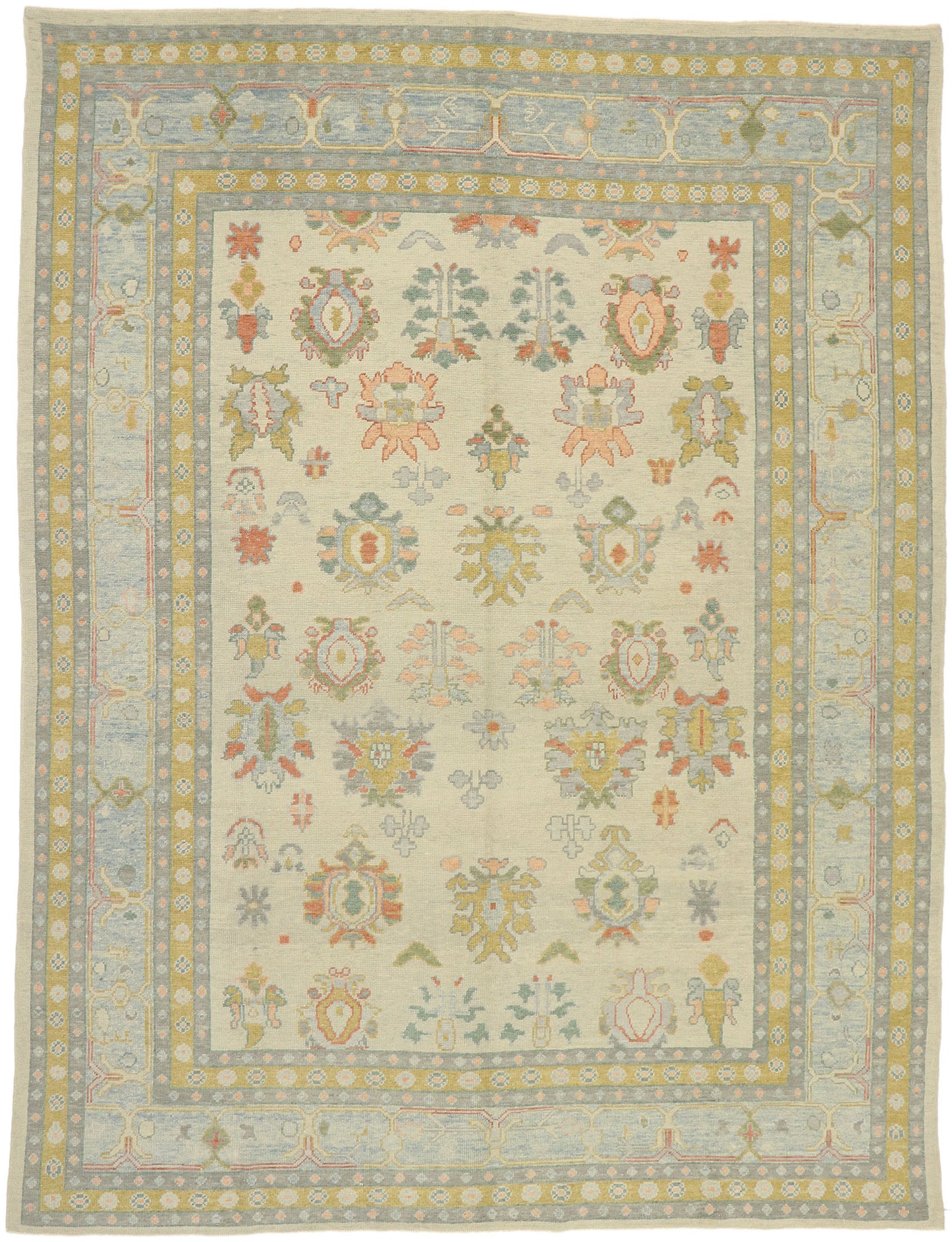 10 x 14 Contemporary Turkish Oushak Rug 52895