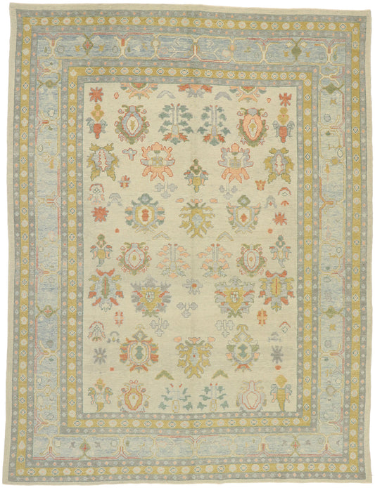 10 x 14 Contemporary Turkish Oushak Rug 52895