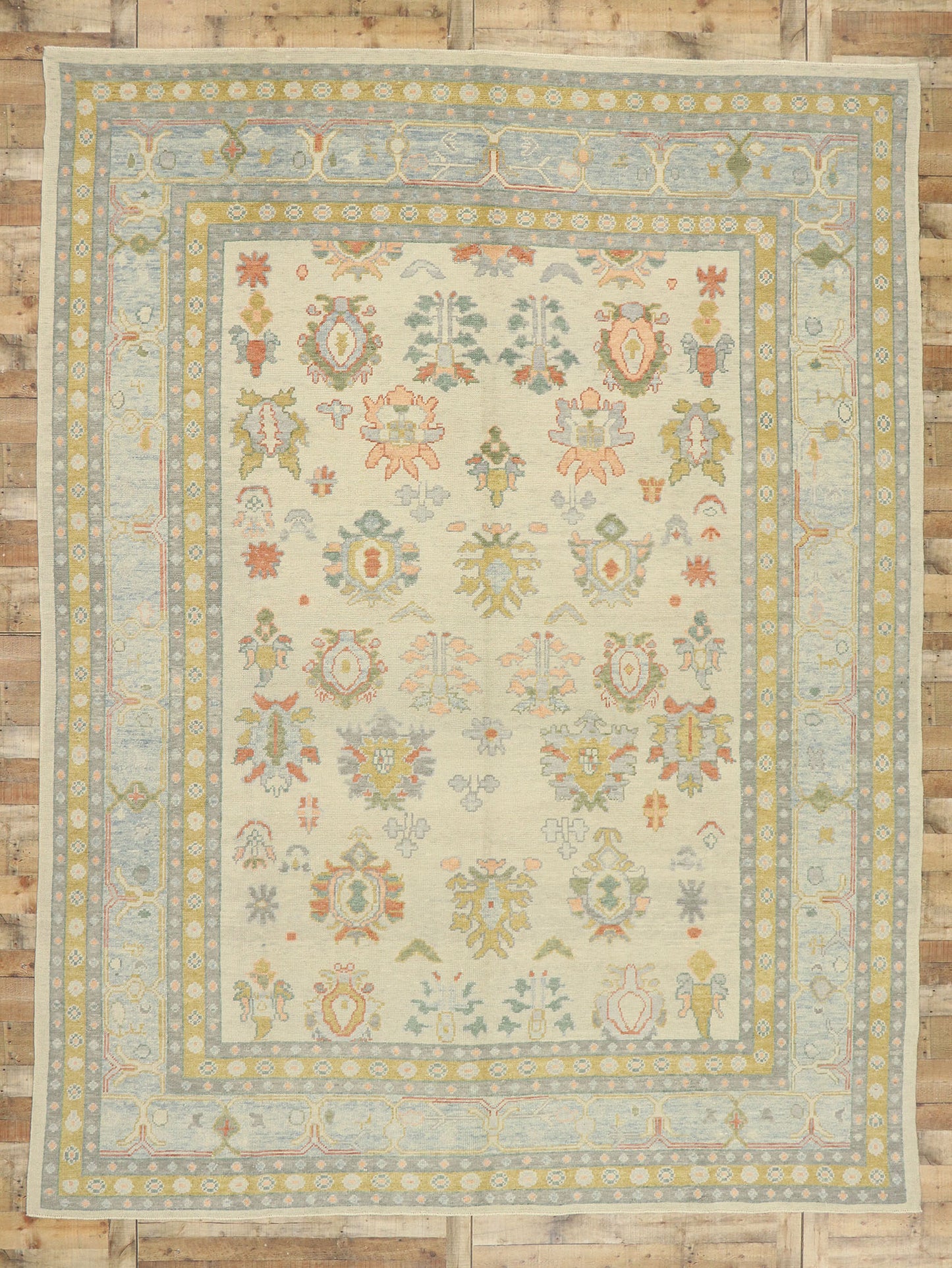 10 x 14 Contemporary Turkish Oushak Rug 52895