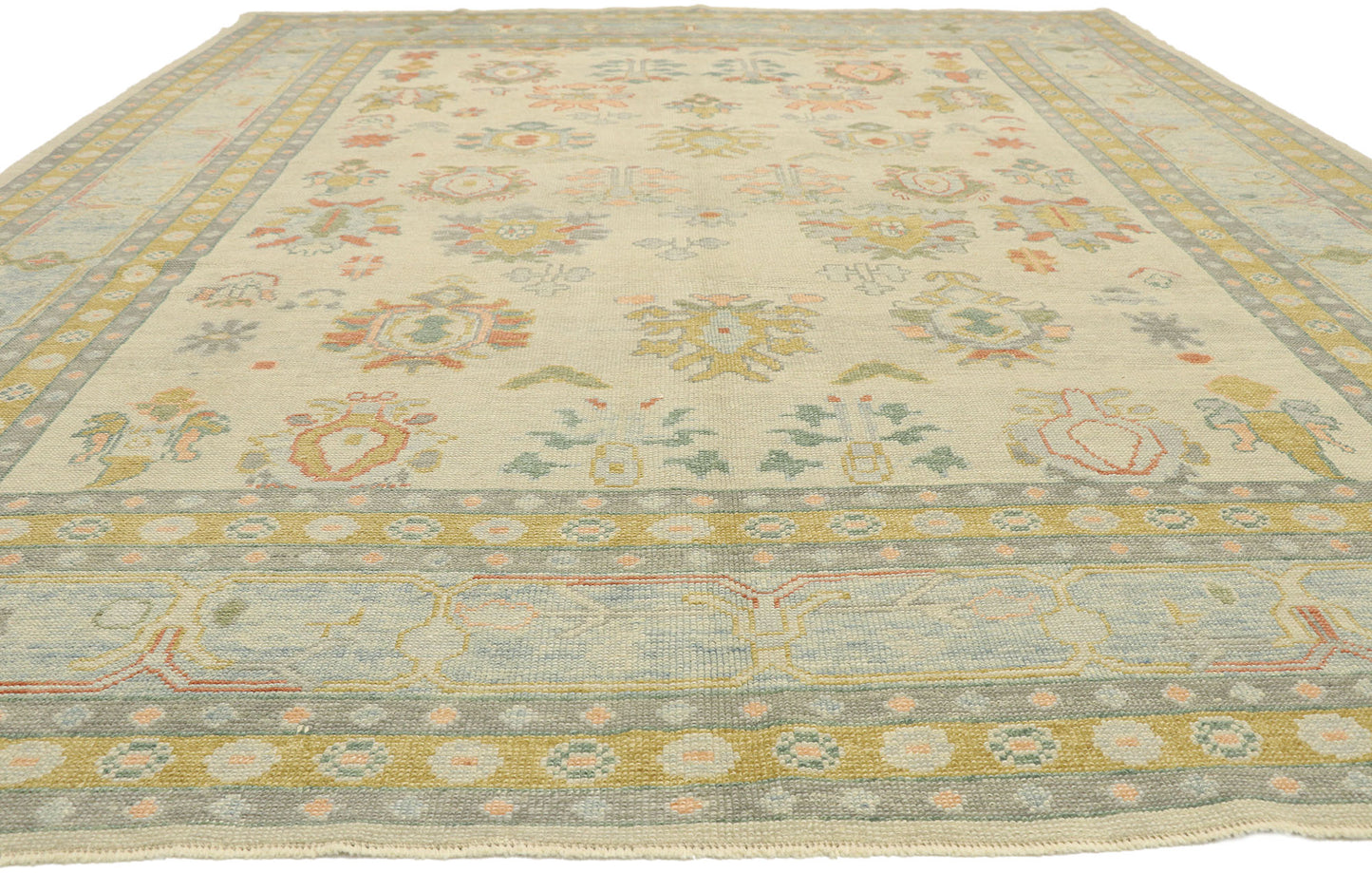 10 x 14 Contemporary Turkish Oushak Rug 52895