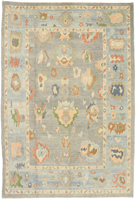10 x 15 Contemporary Turkish Oushak Rug 52899