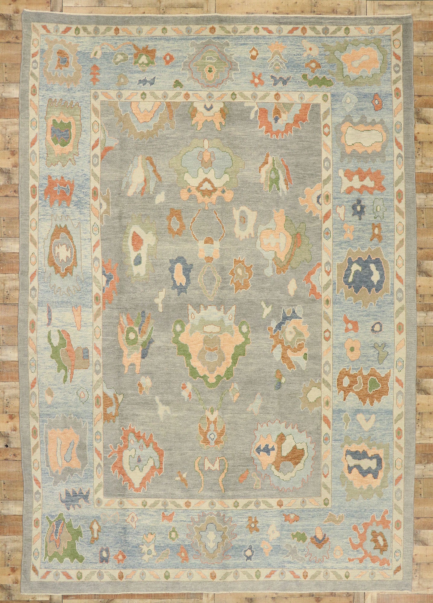 10 x 15 Contemporary Turkish Oushak Rug 52899