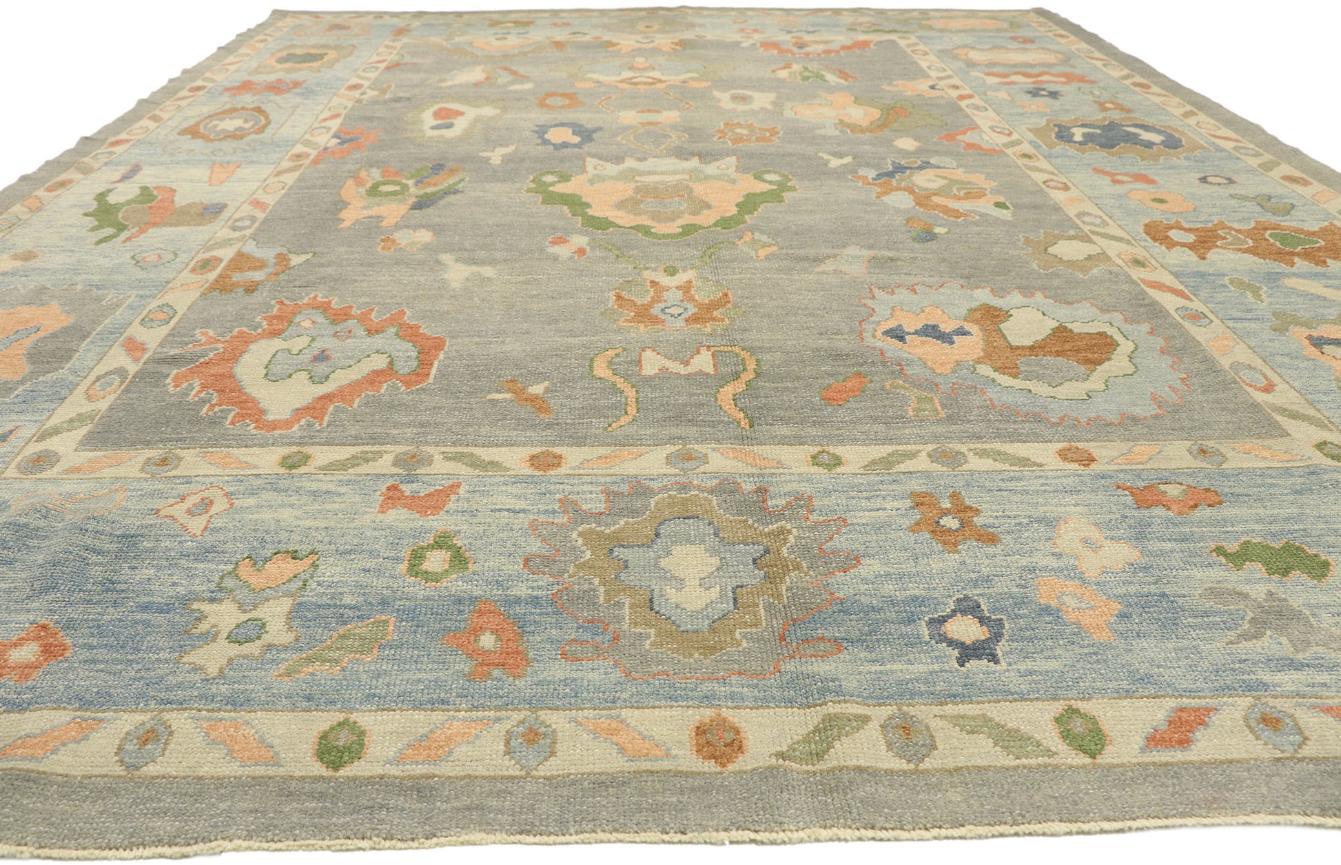 10 x 15 Contemporary Turkish Oushak Rug 52899
