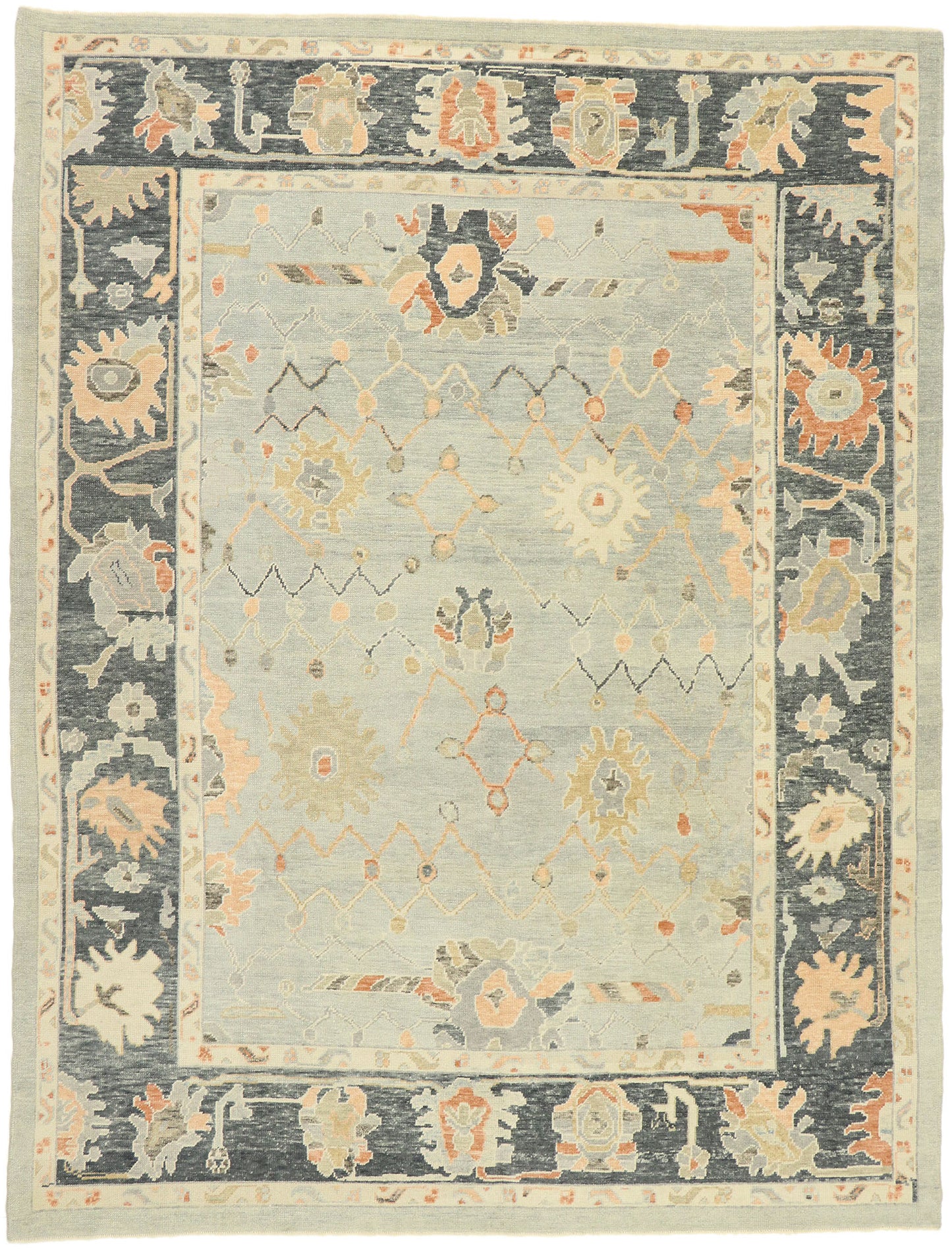 9 x 12 Contemporary Turkish Oushak Rug 52900