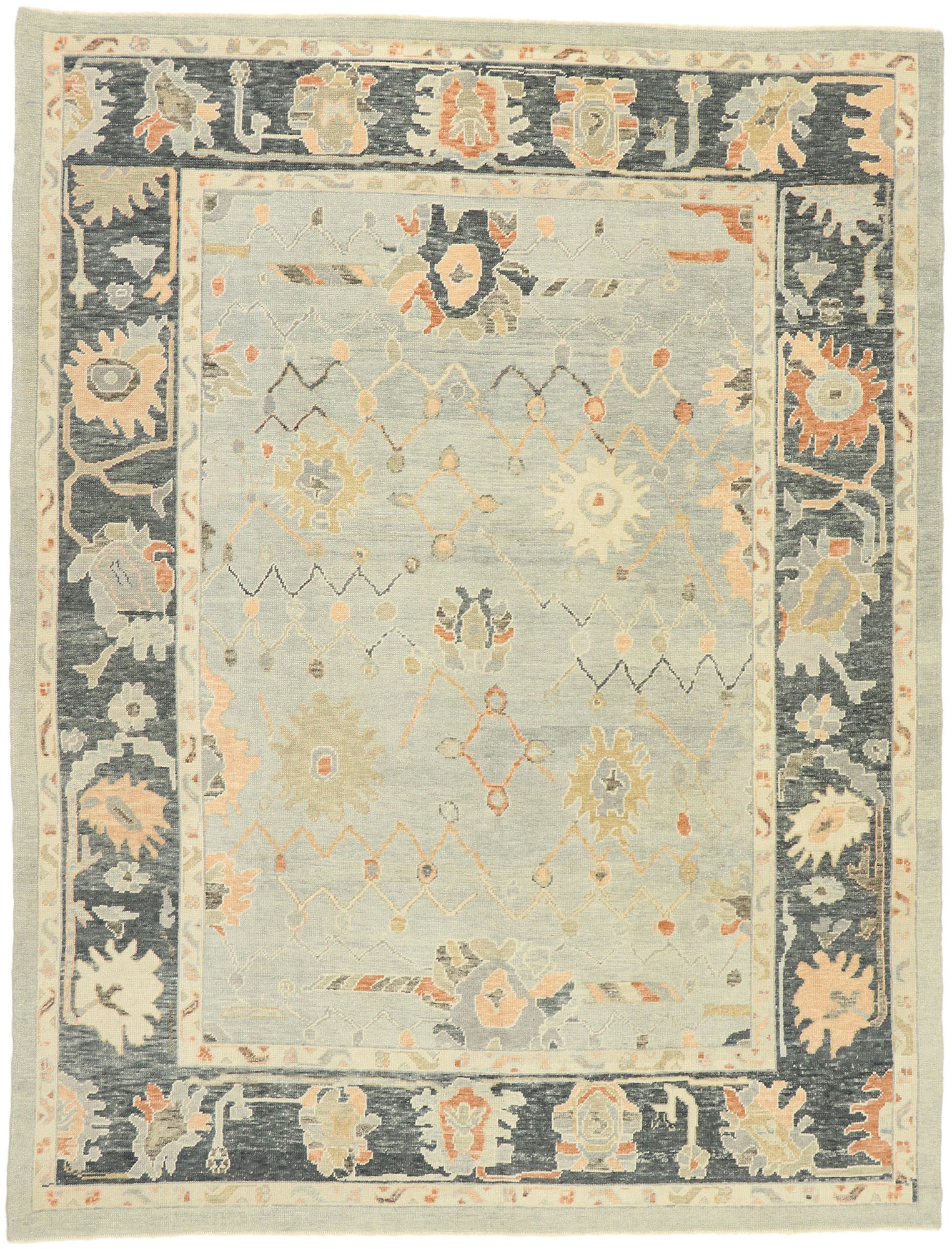 9 x 12 Contemporary Turkish Oushak Rug 52900