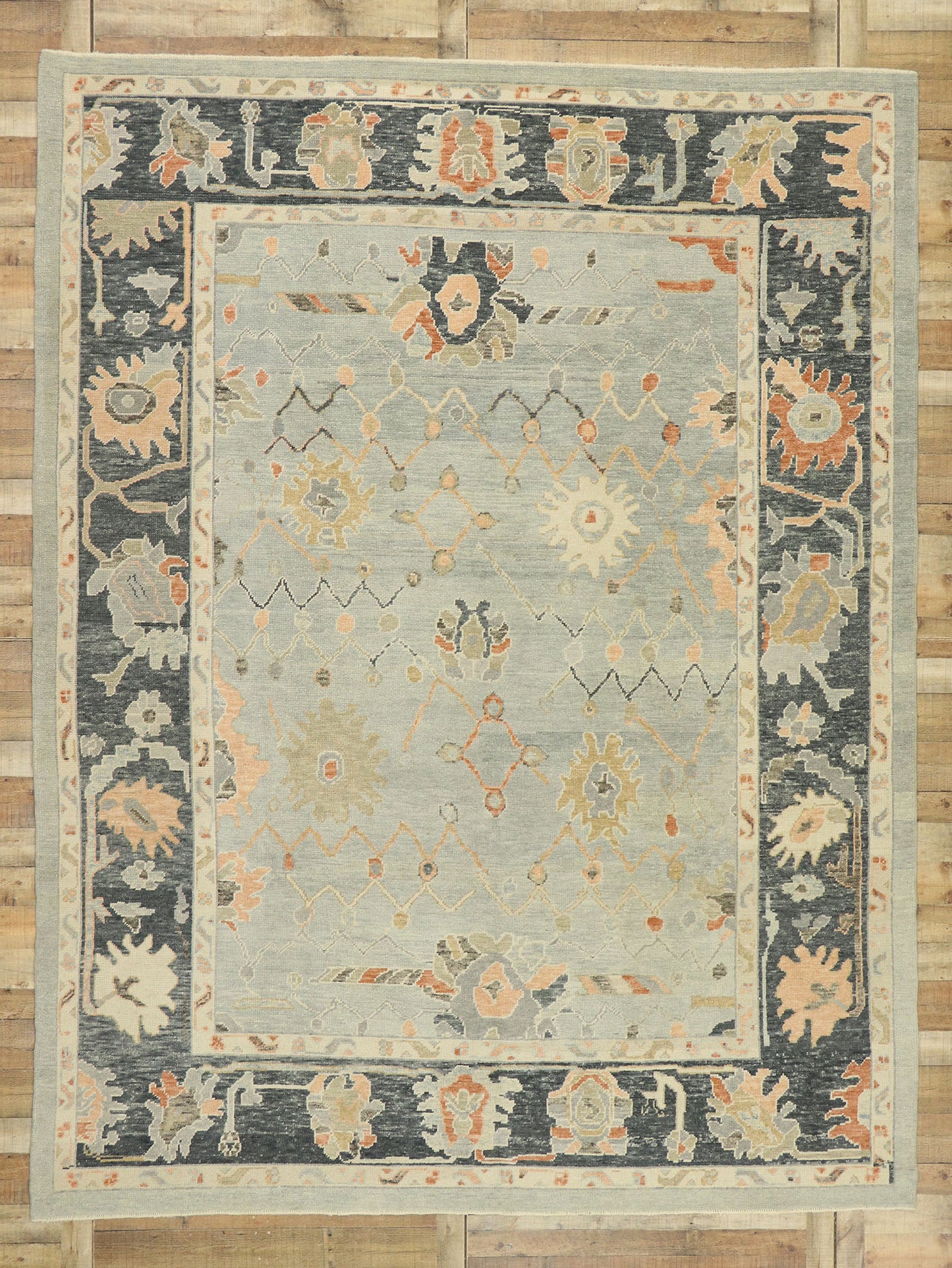 9 x 12 Contemporary Turkish Oushak Rug 52900