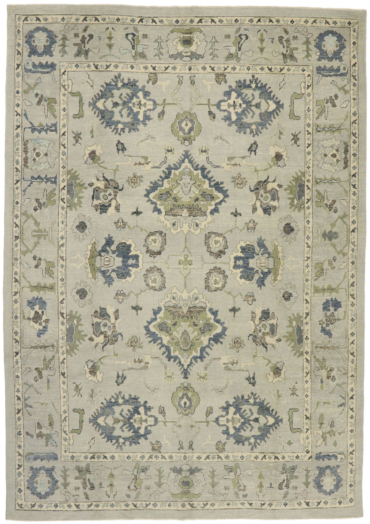 10 x 14 Contemporary Turkish Oushak Rug 52901