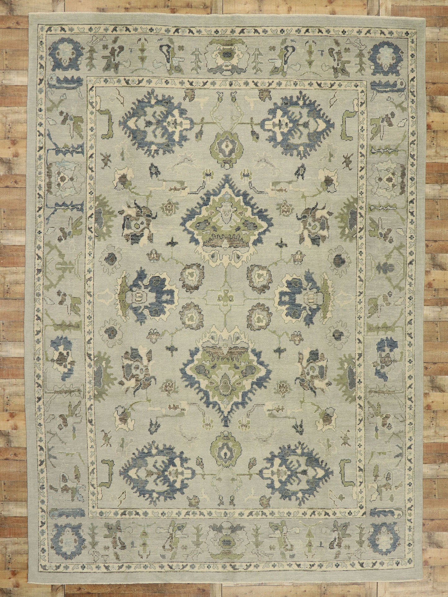 10 x 14 Contemporary Turkish Oushak Rug 52901