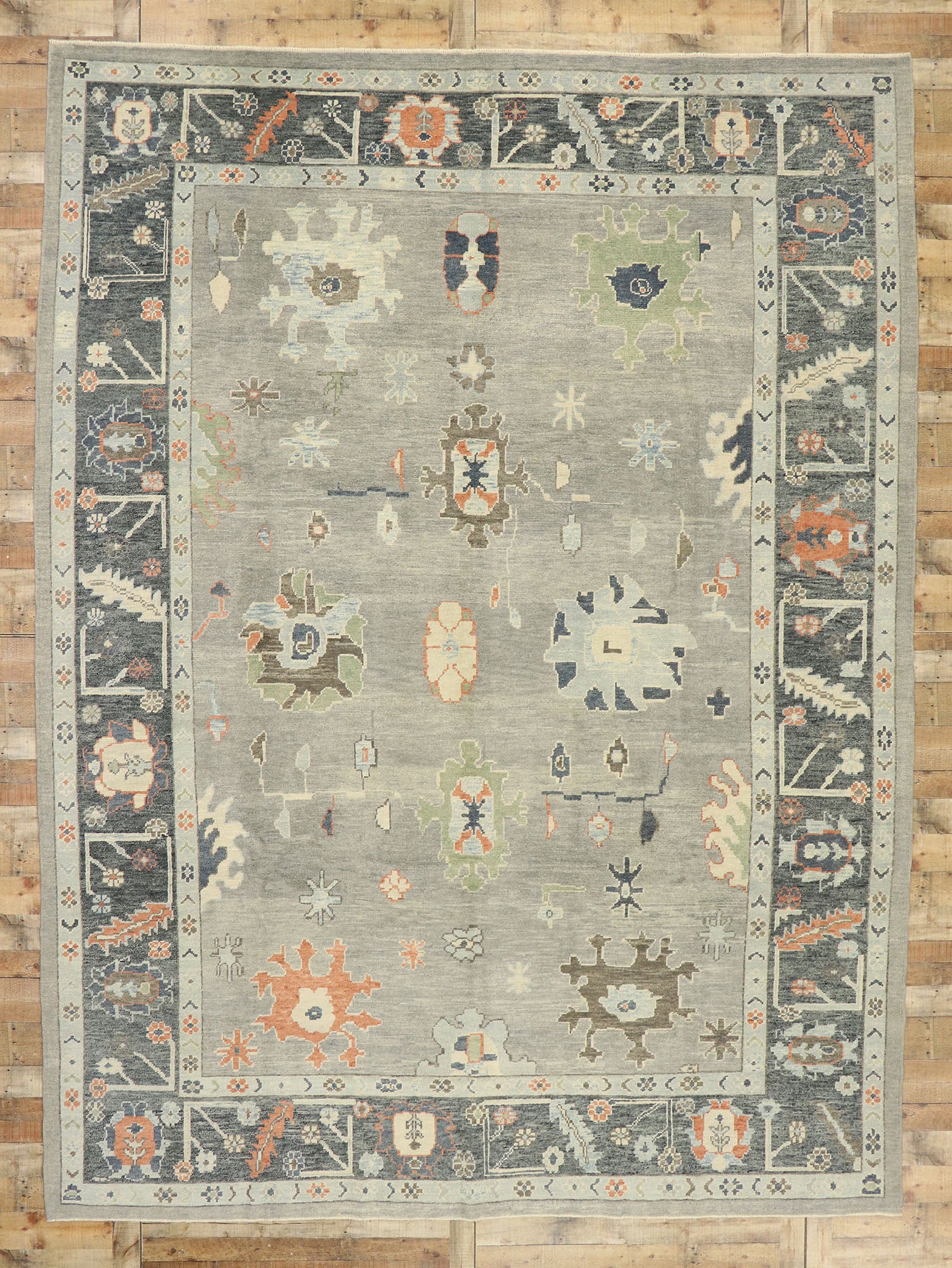 10 x 14 Contemporary Turkish Oushak Rug 52902