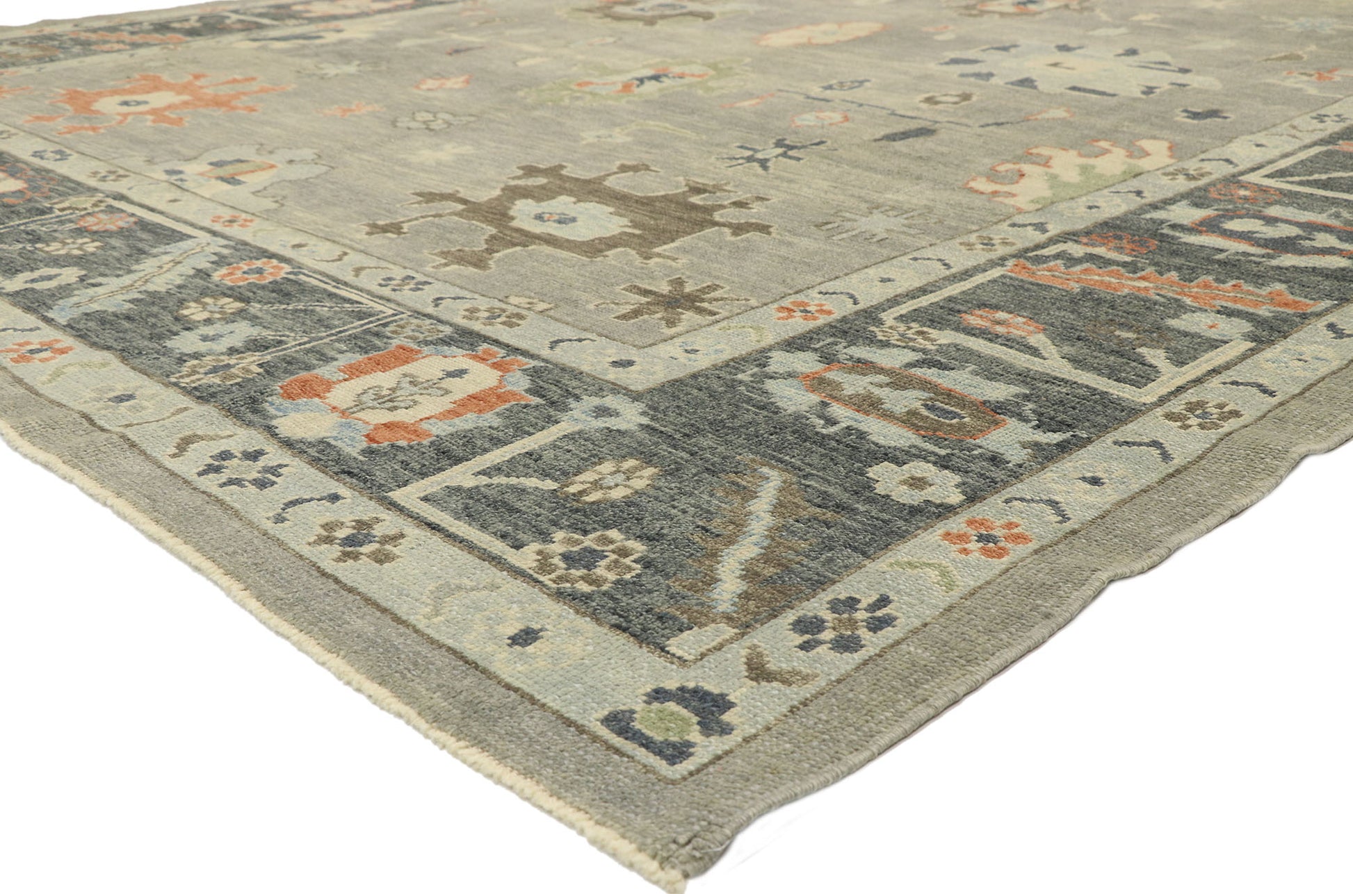 10 x 14 Contemporary Turkish Oushak Rug 52902