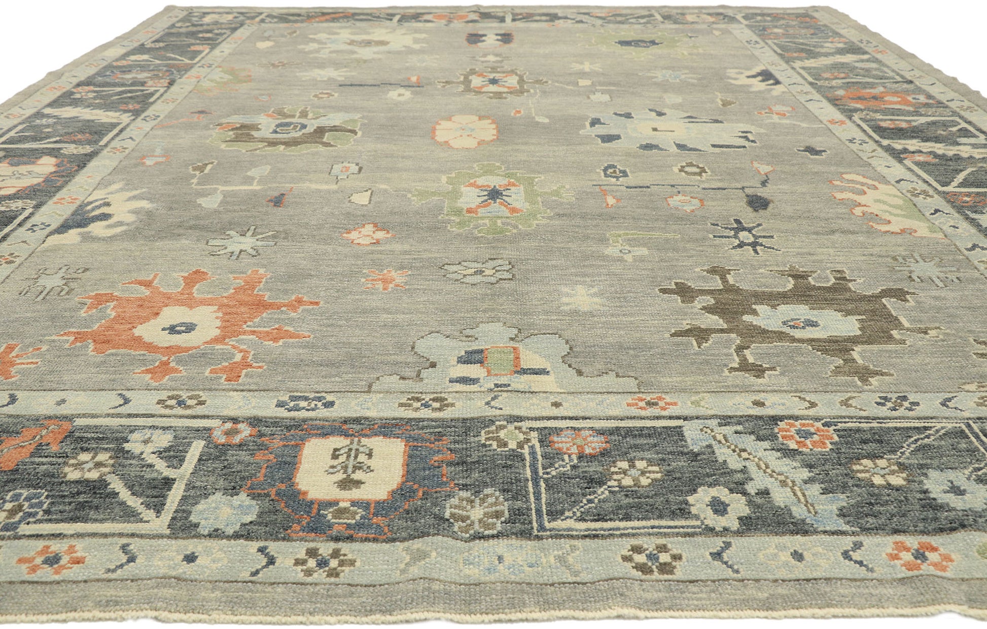 10 x 14 Contemporary Turkish Oushak Rug 52902