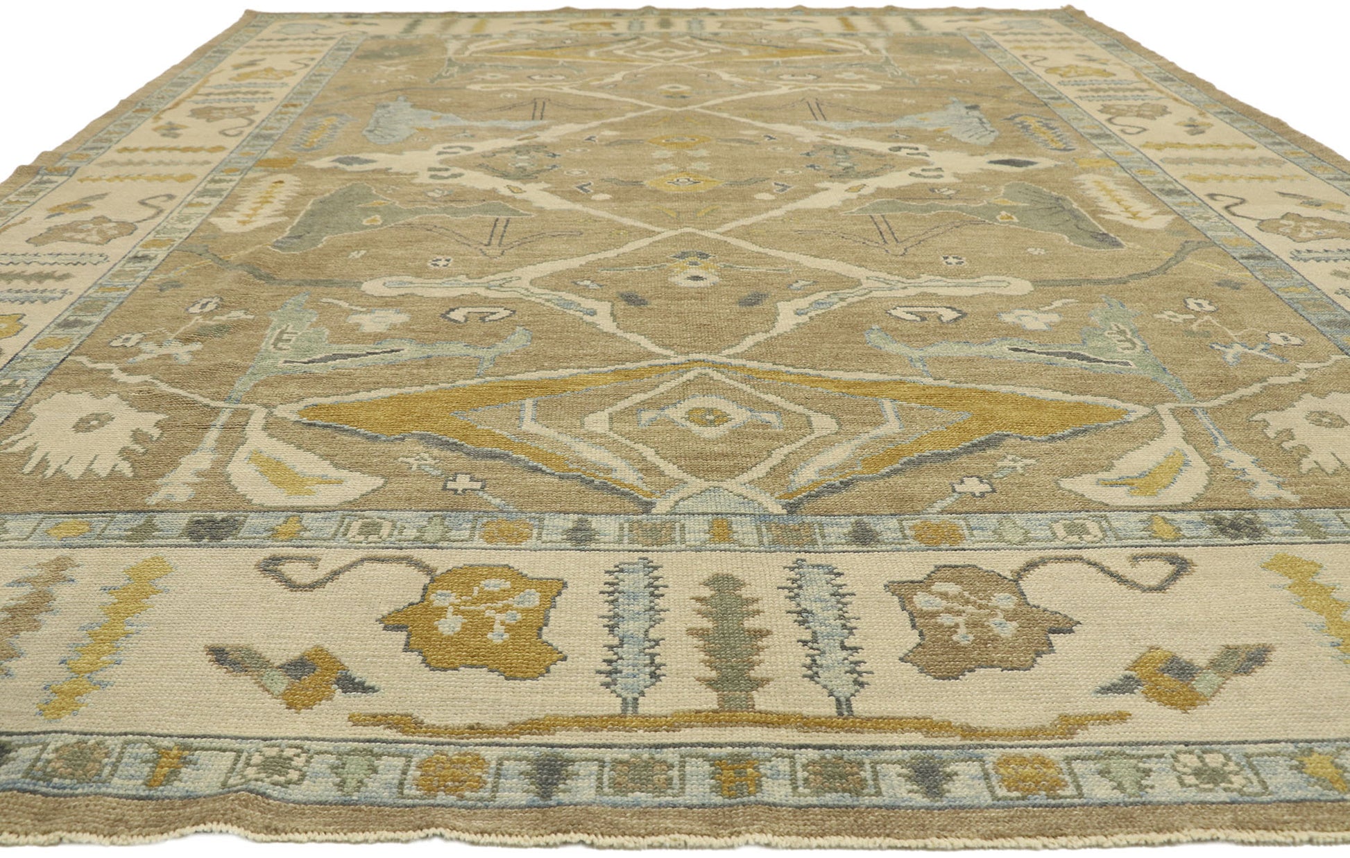 10 x 15 Contemporary Turkish Oushak Rug 52903