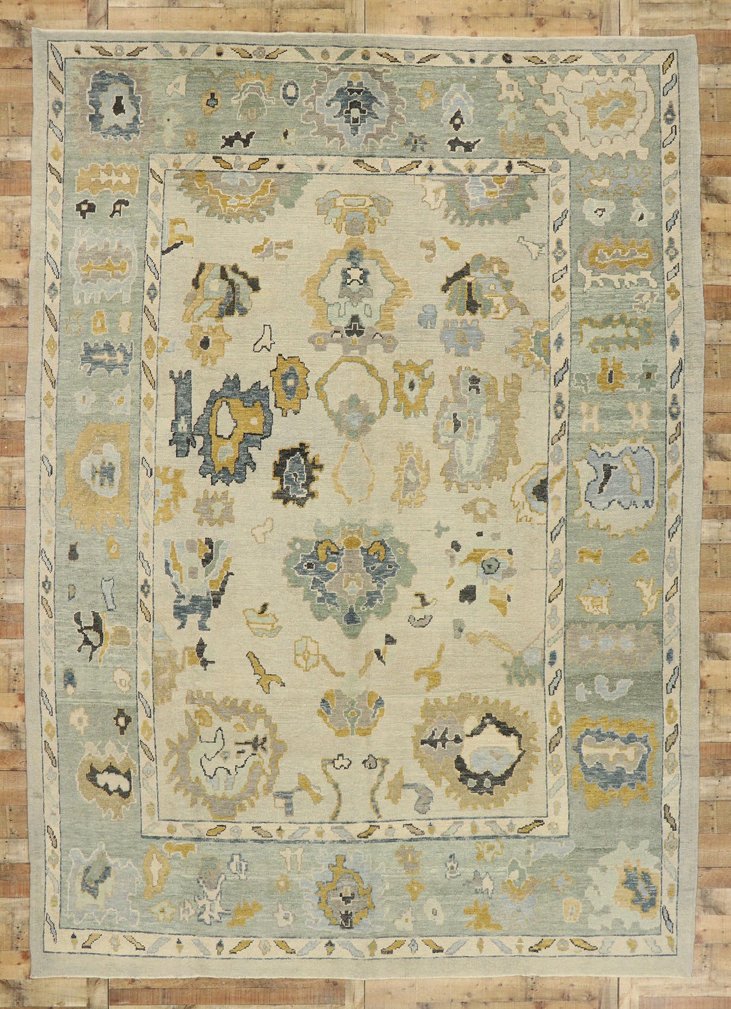 10 x 15 Contemporary Turkish Oushak Rug 52904