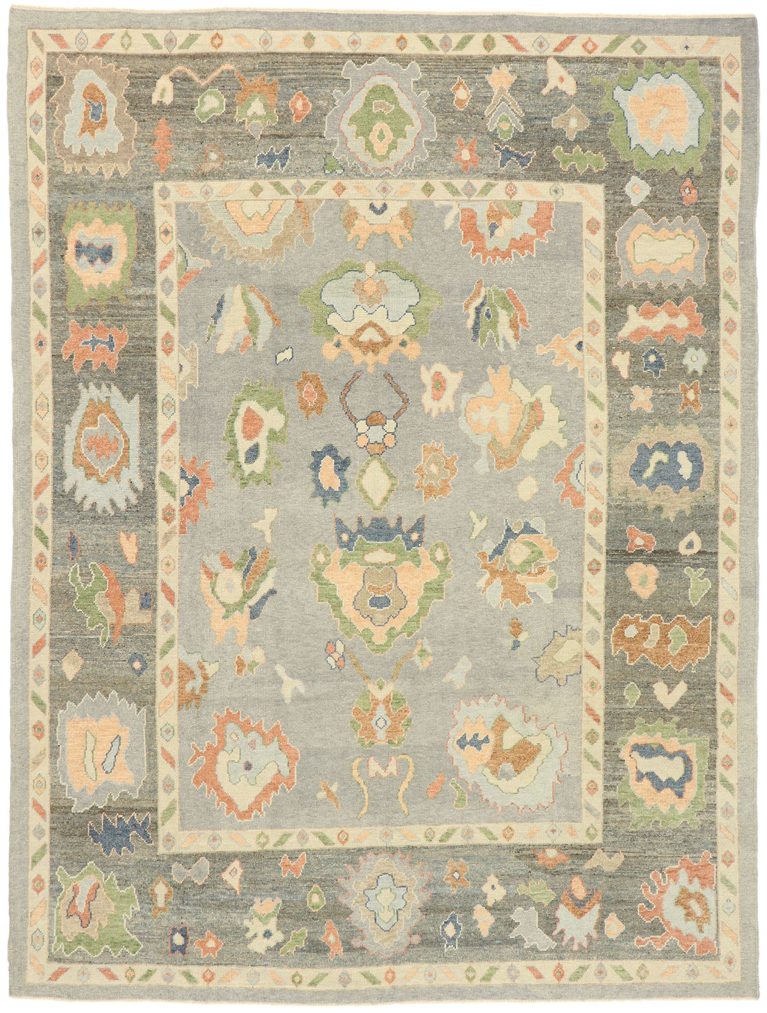 9 x 12 Contemporary Turkish Oushak Rug 52906