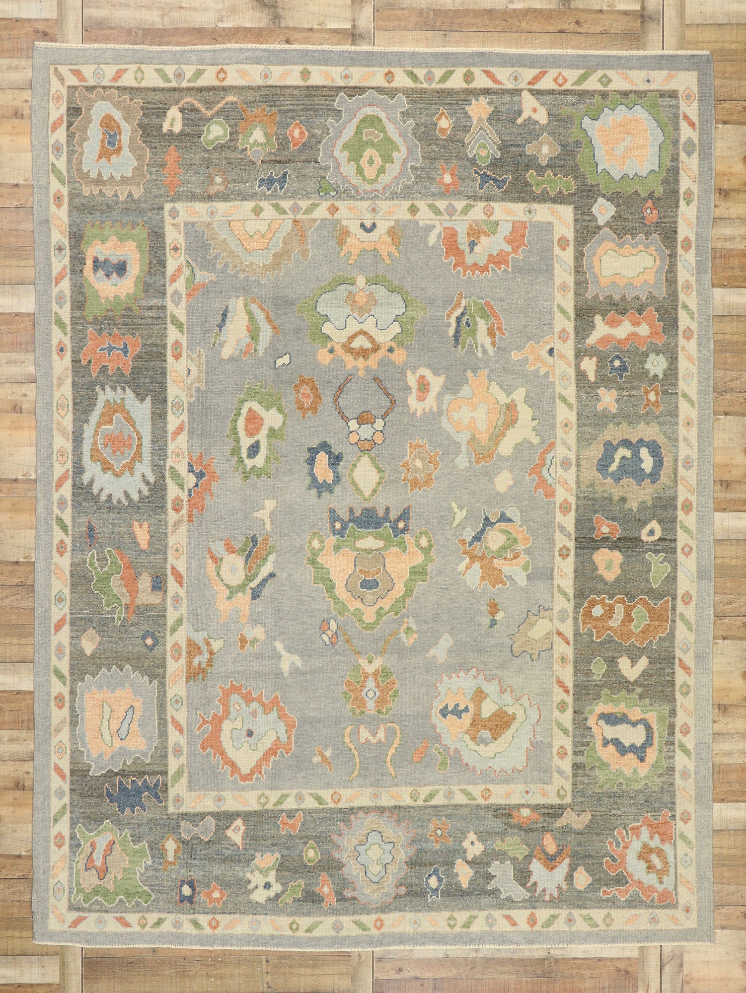 9 x 12 Contemporary Turkish Oushak Rug 52906