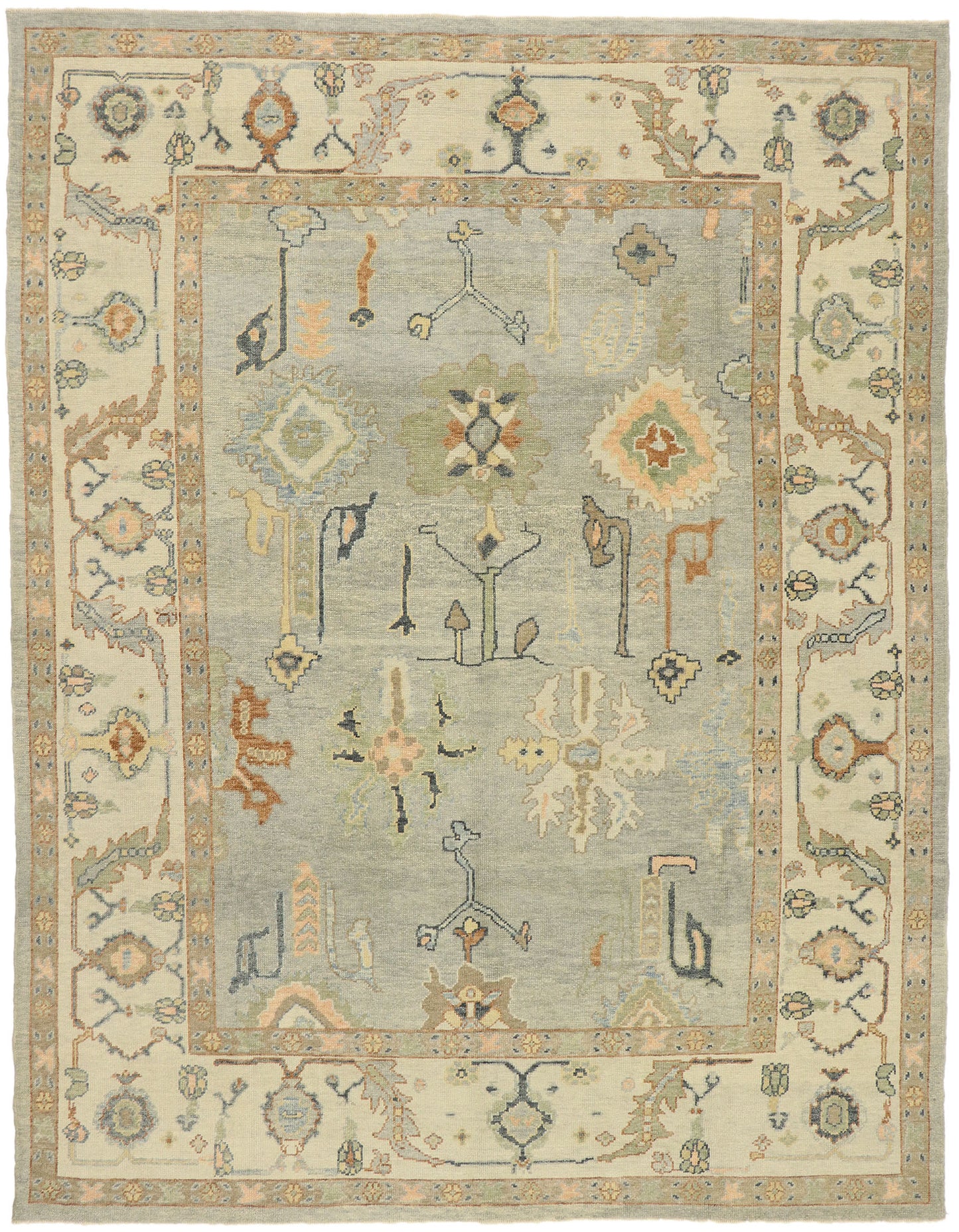 9 x 12 Contemporary Turkish Oushak Rug 52908