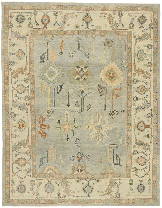 9 x 12 Contemporary Turkish Oushak Rug 52908