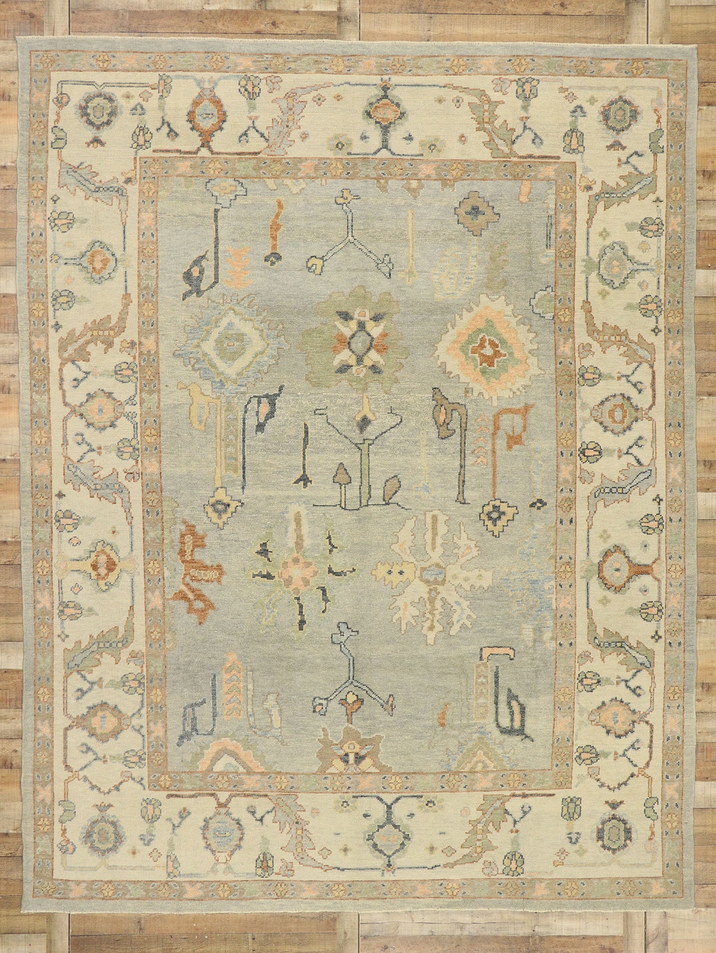 9 x 12 Contemporary Turkish Oushak Rug 52908
