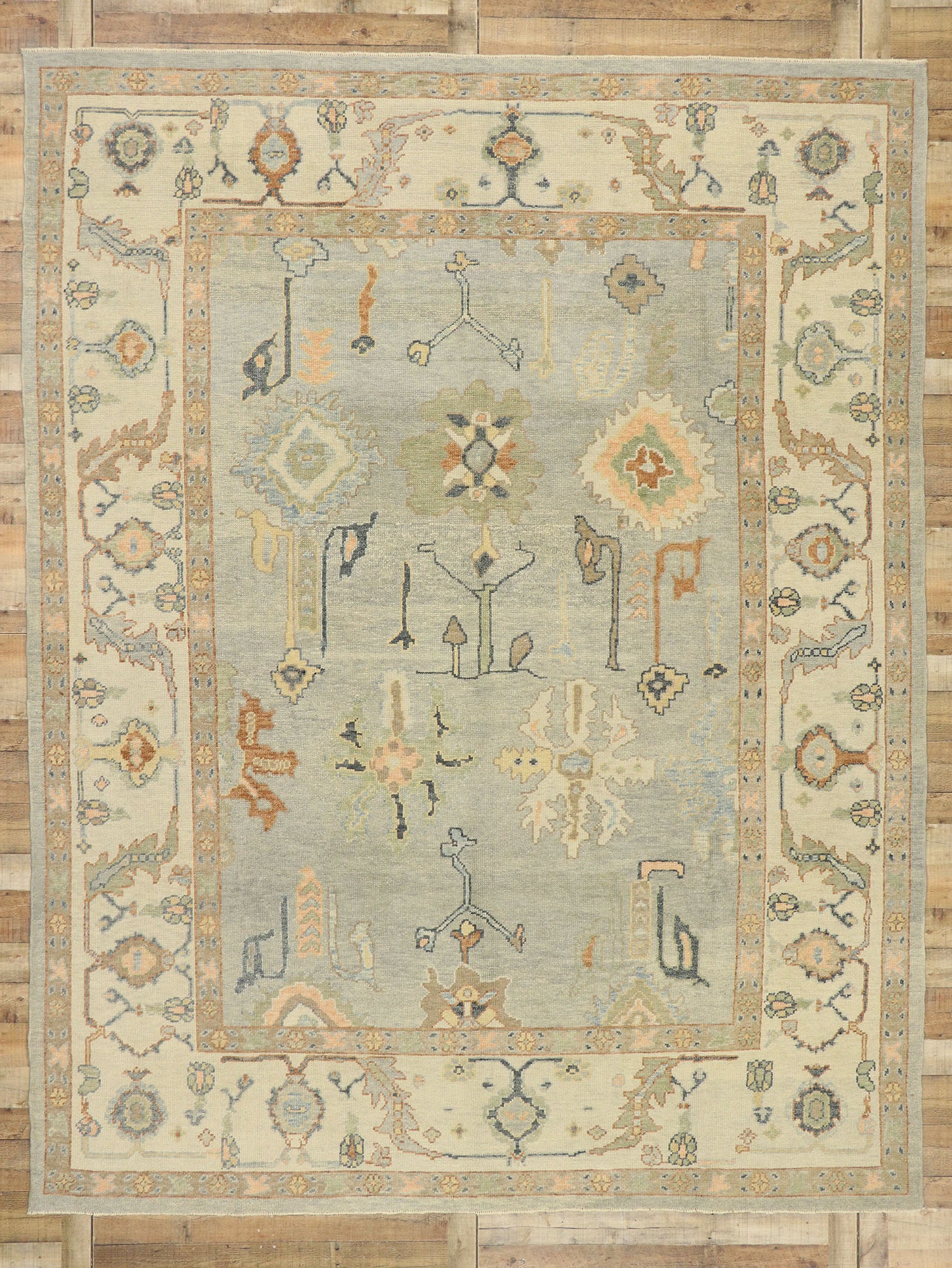 9 x 12 Contemporary Turkish Oushak Rug 52908