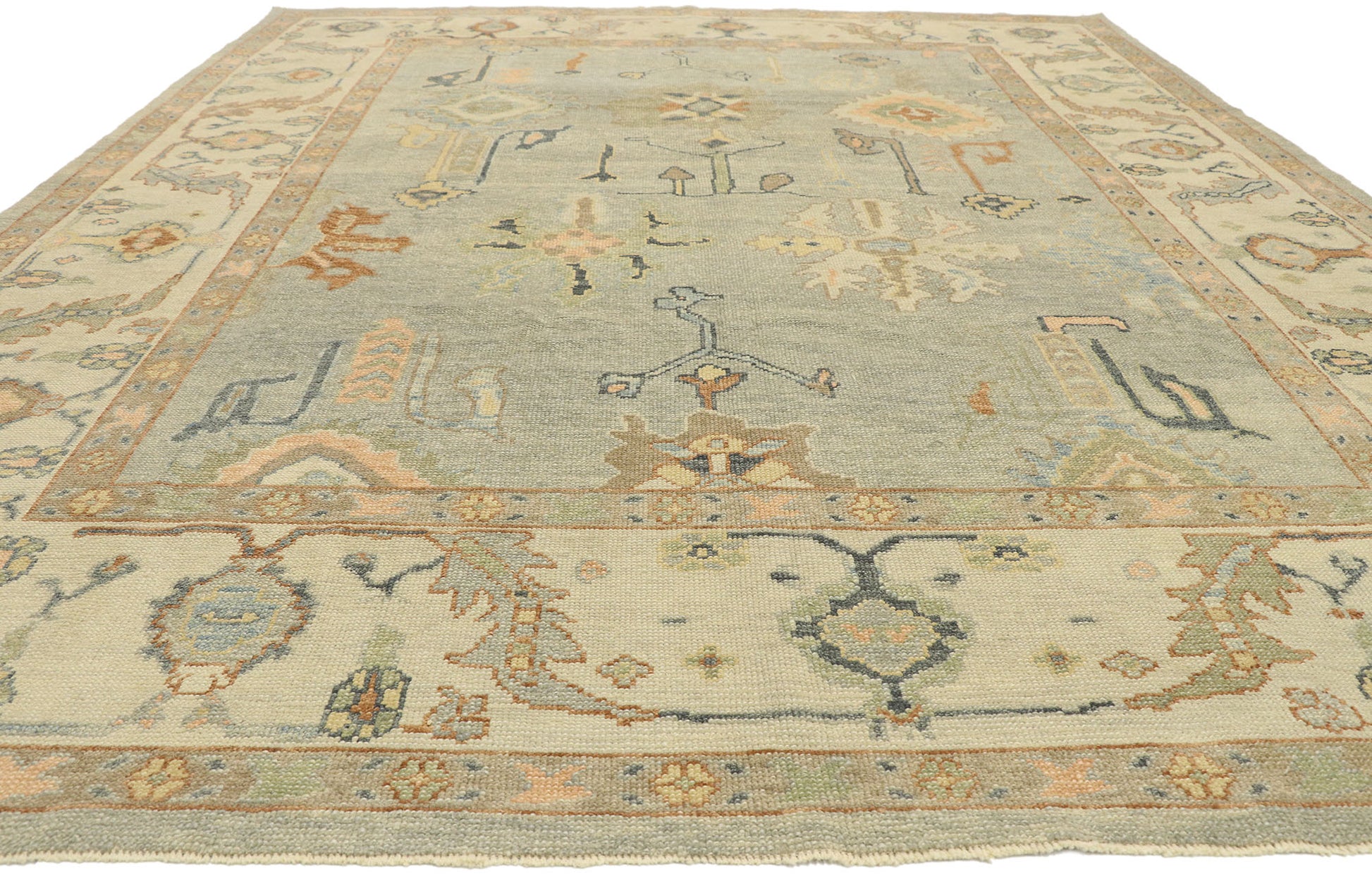 9 x 12 Contemporary Turkish Oushak Rug 52908