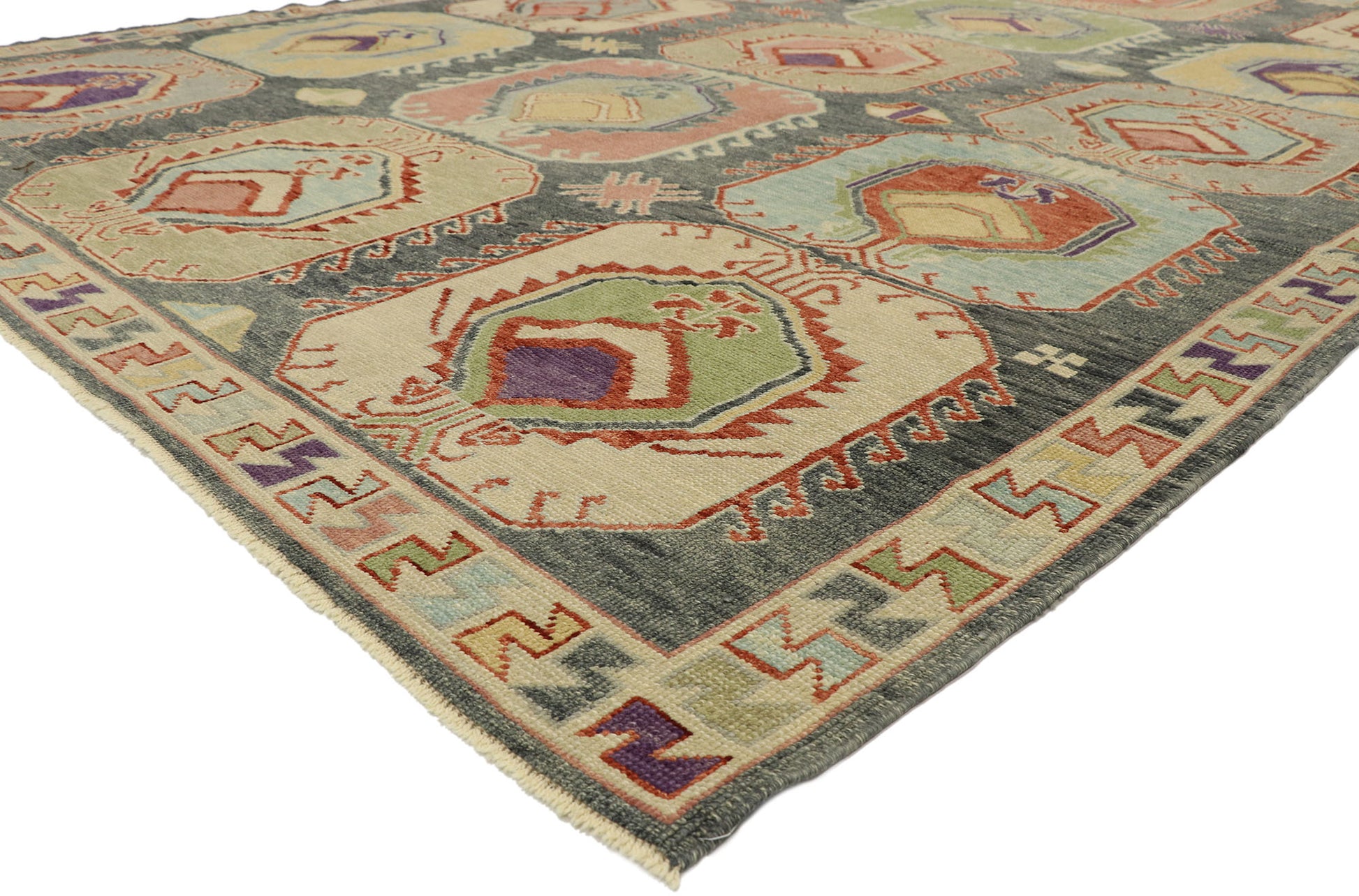 9 x 13 Contemporary Turkish Oushak Rug 52909