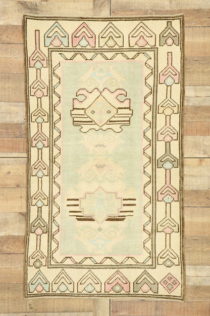 3 x 5 Vintage Turkish Oushak Rug 52911
