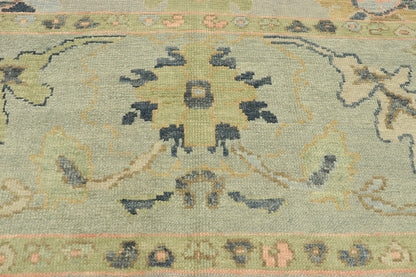 9 x 13 Pastel Turkish Oushak Rug 52913