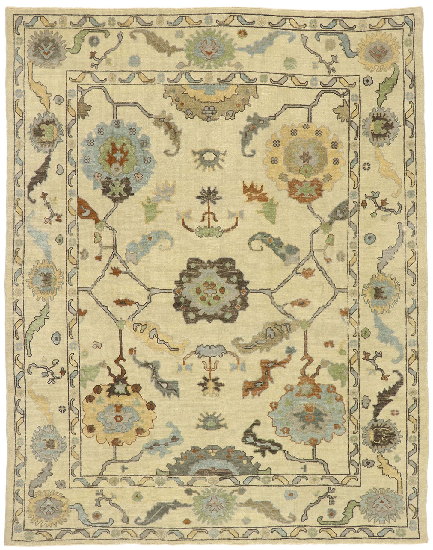 9 x 11 Turkish Oushak Rug 52919