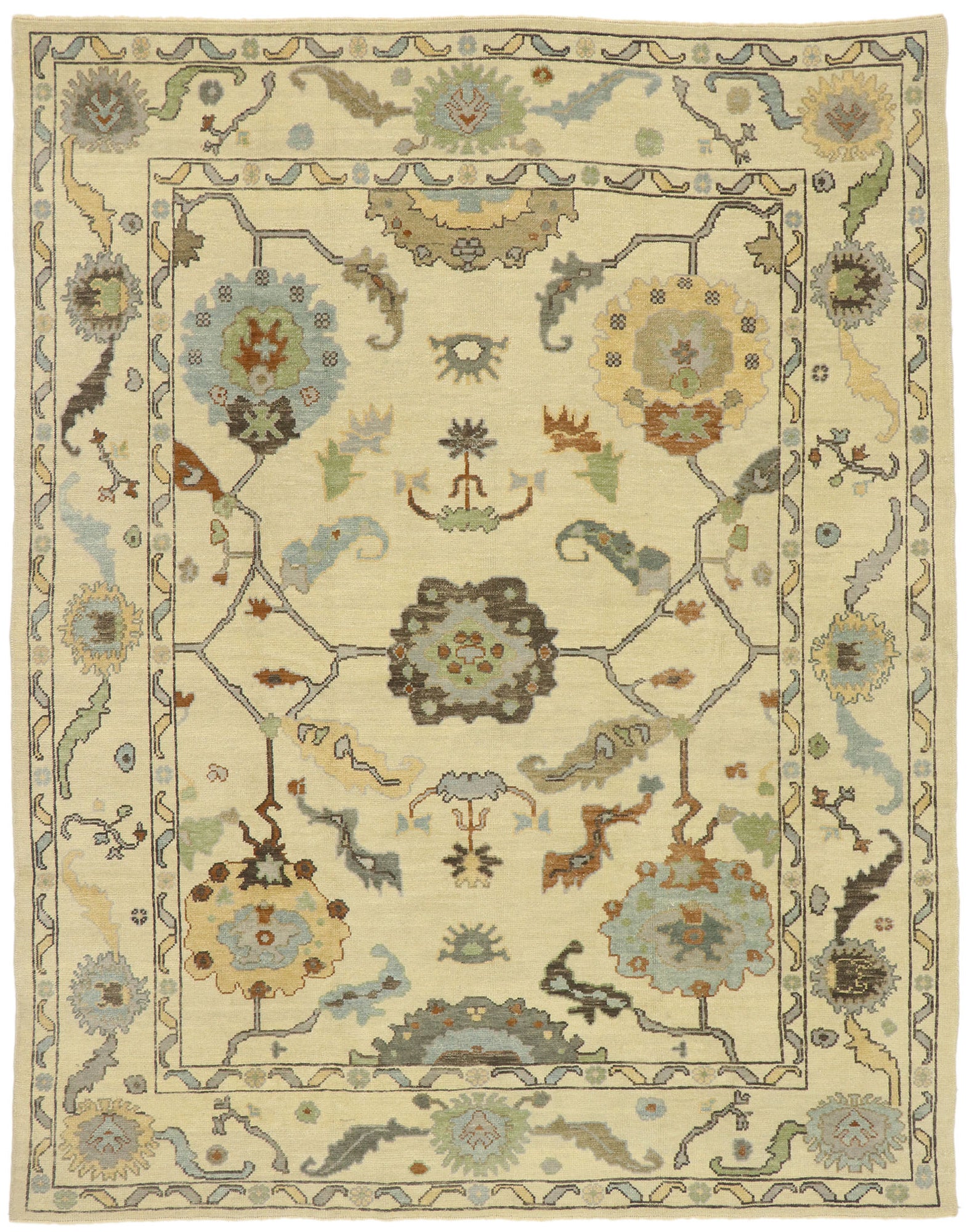 9 x 11 Turkish Oushak Rug 52919