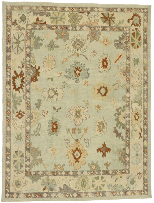 9 x 13 Contemporary Turkish Oushak Rug 52920