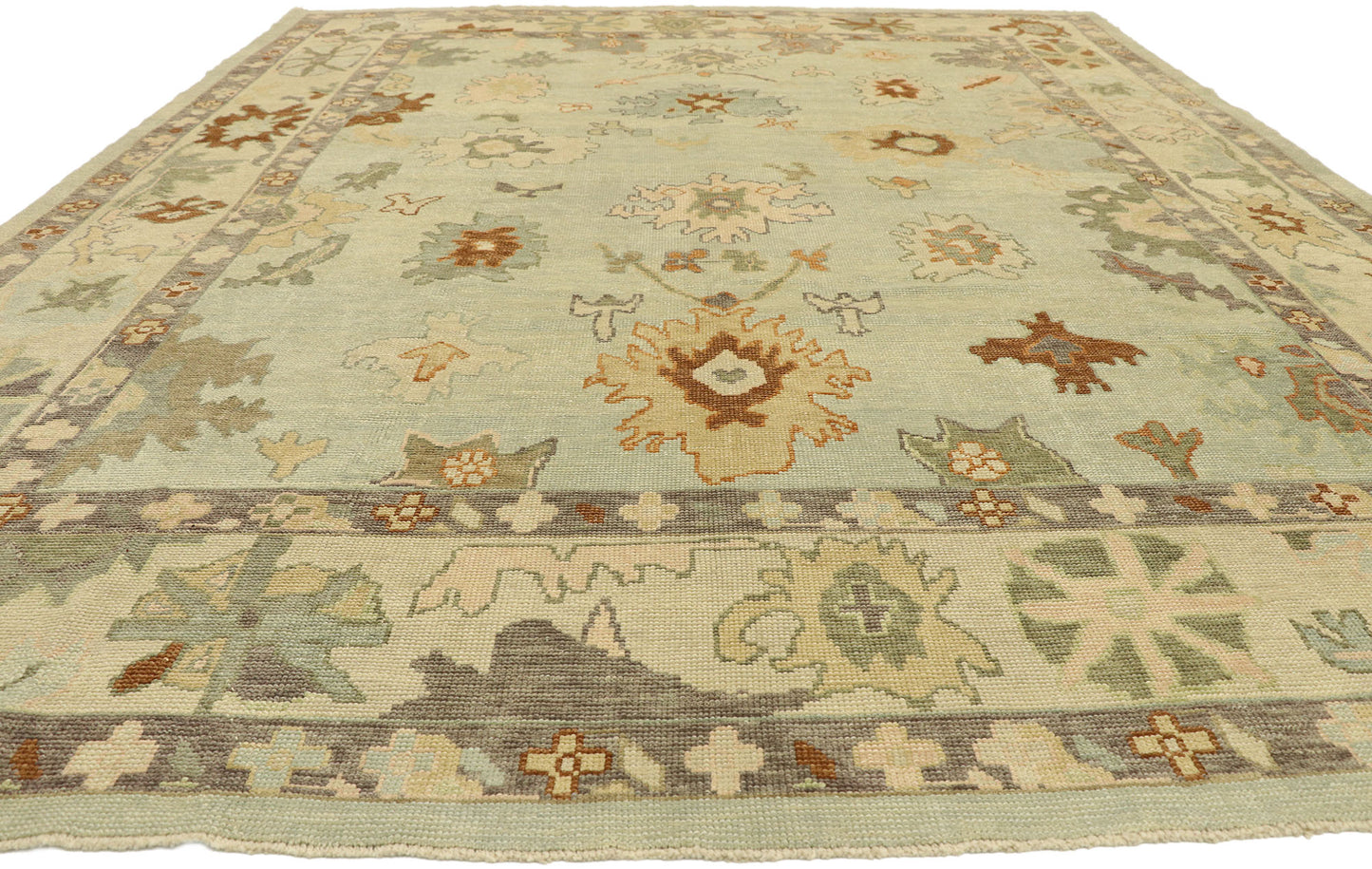 9 x 13 Contemporary Turkish Oushak Rug 52920