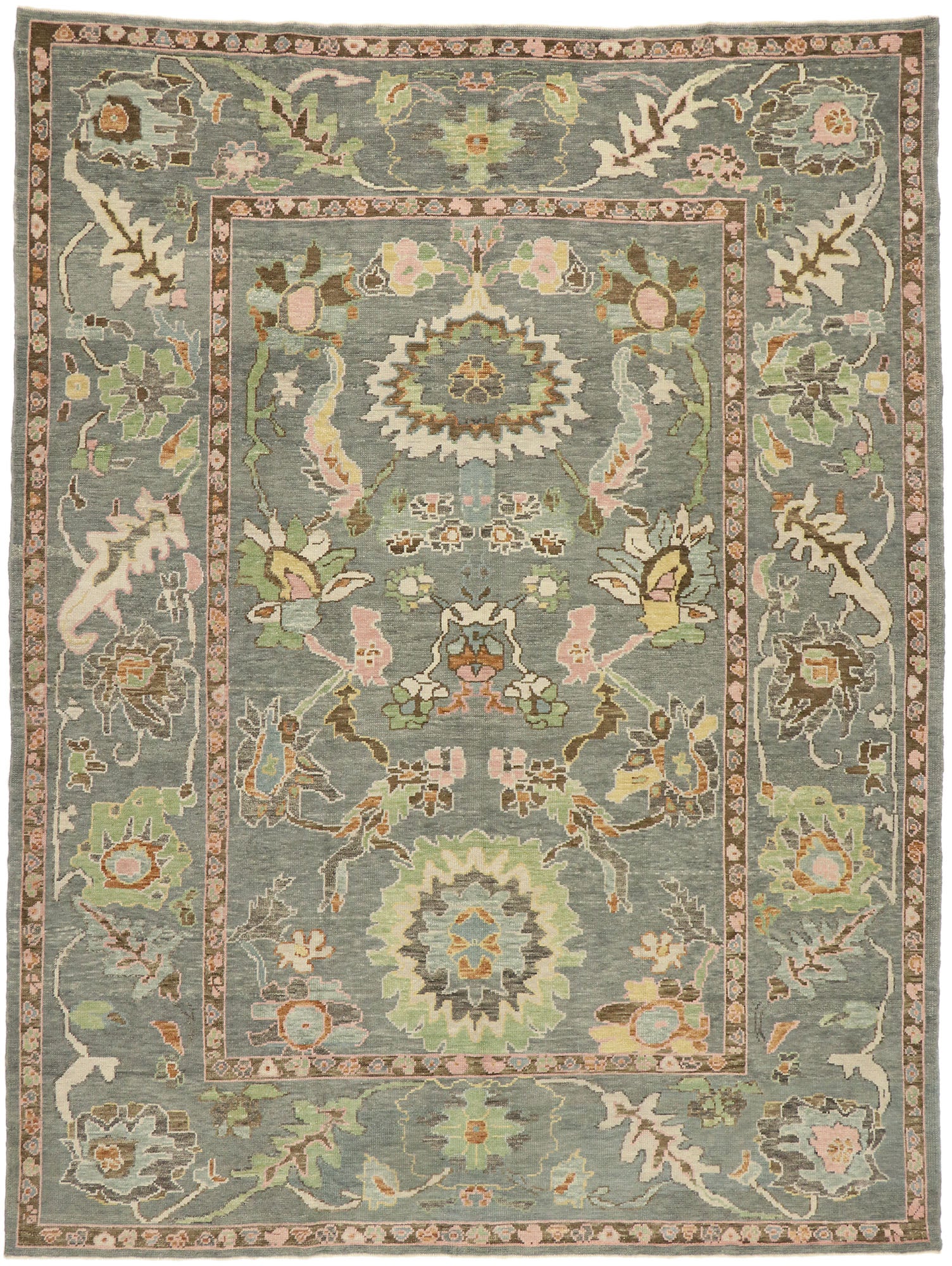 9 x 12 Contemporary Turkish Oushak Rug 52921