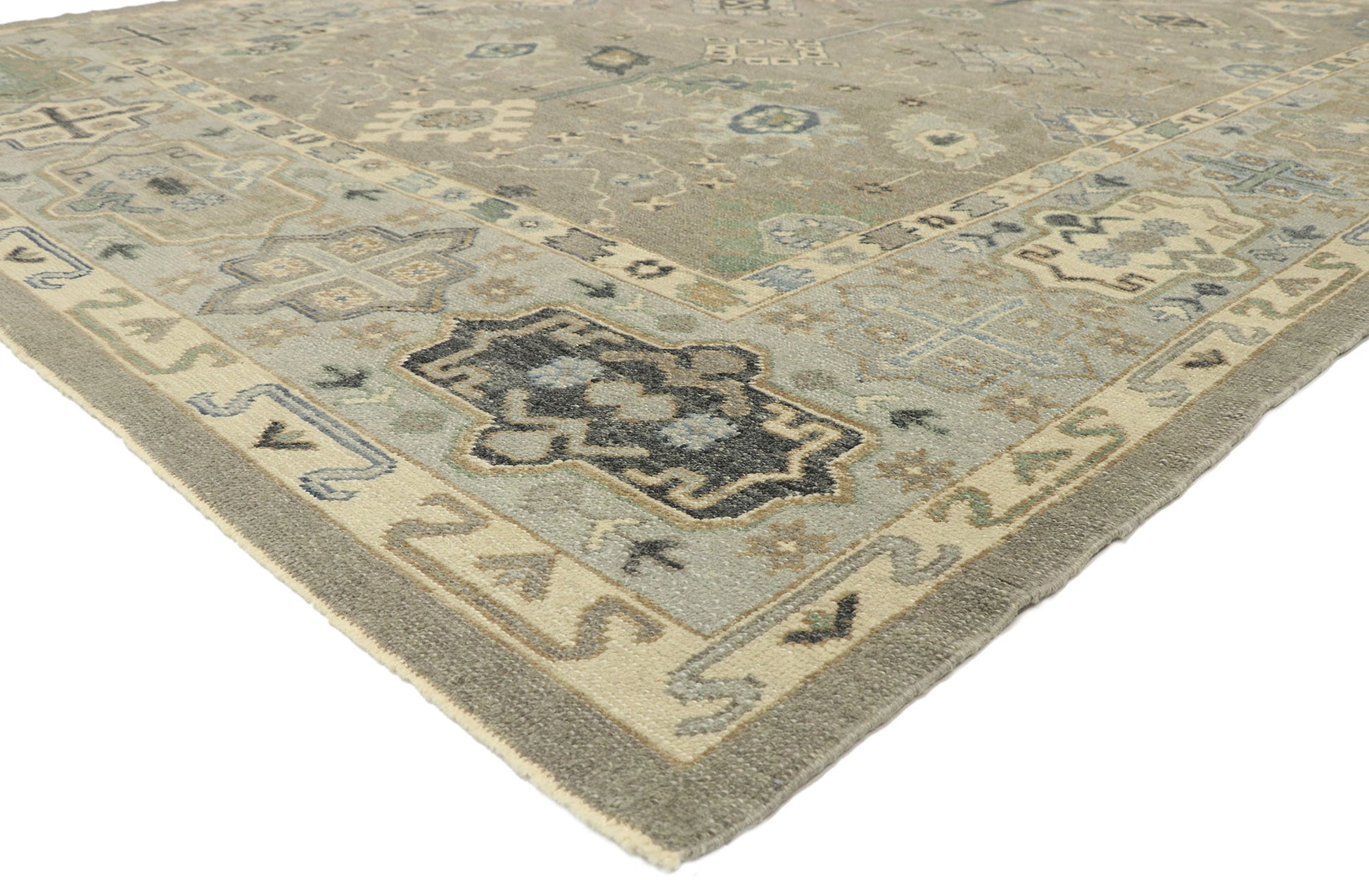 9 x 13 Modern Turkish Oushak Rug 52922