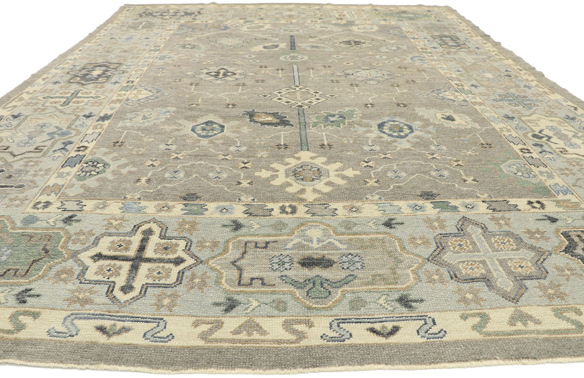 9 x 13 Modern Turkish Oushak Rug 52922