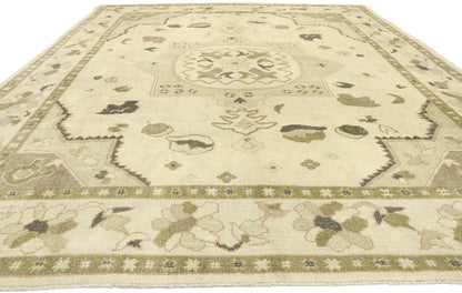 9 x 12 Earth-Tone Turkish Oushak Rug 52924